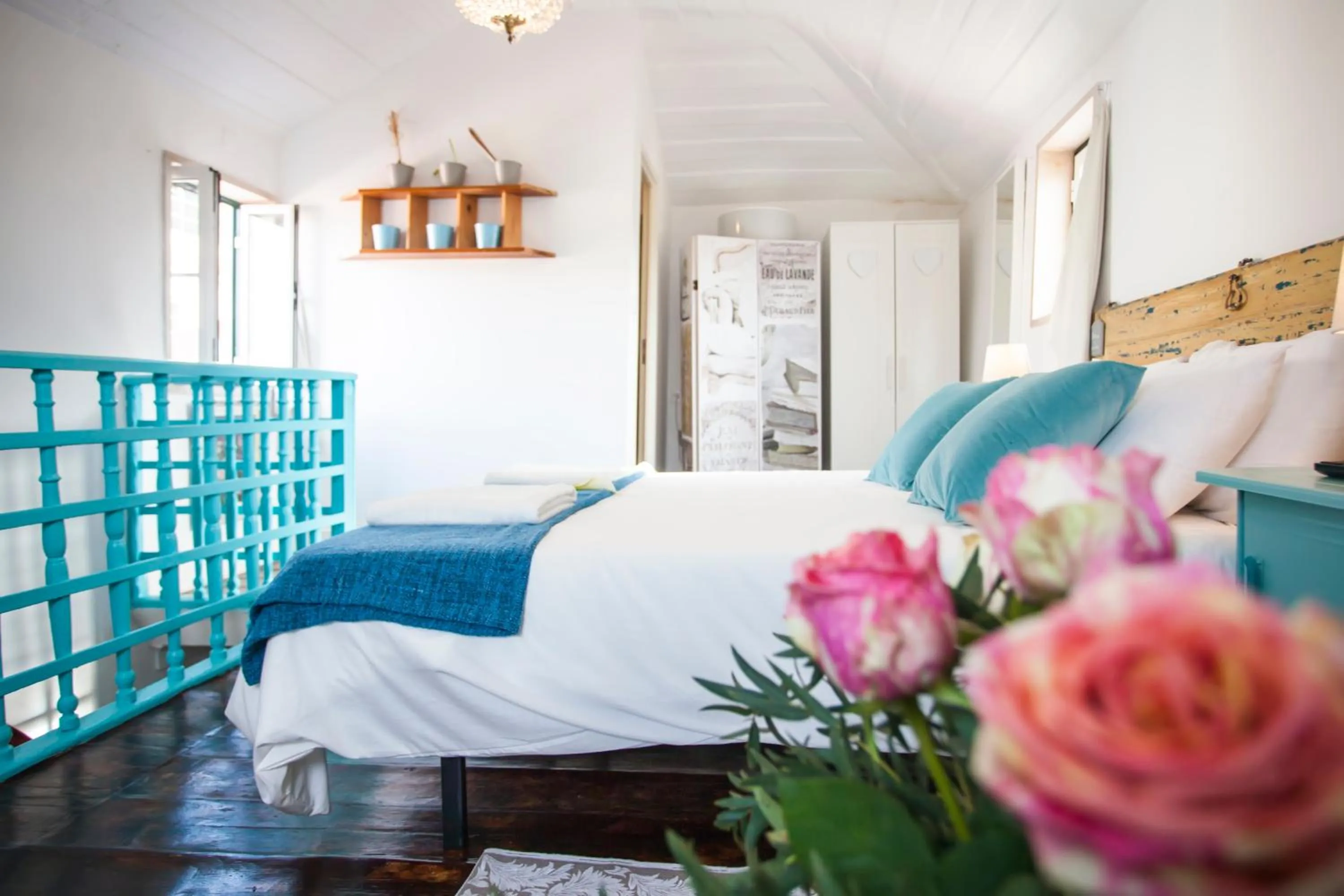 Decorative detail, Bed in Lisbon Inn Bica Suites