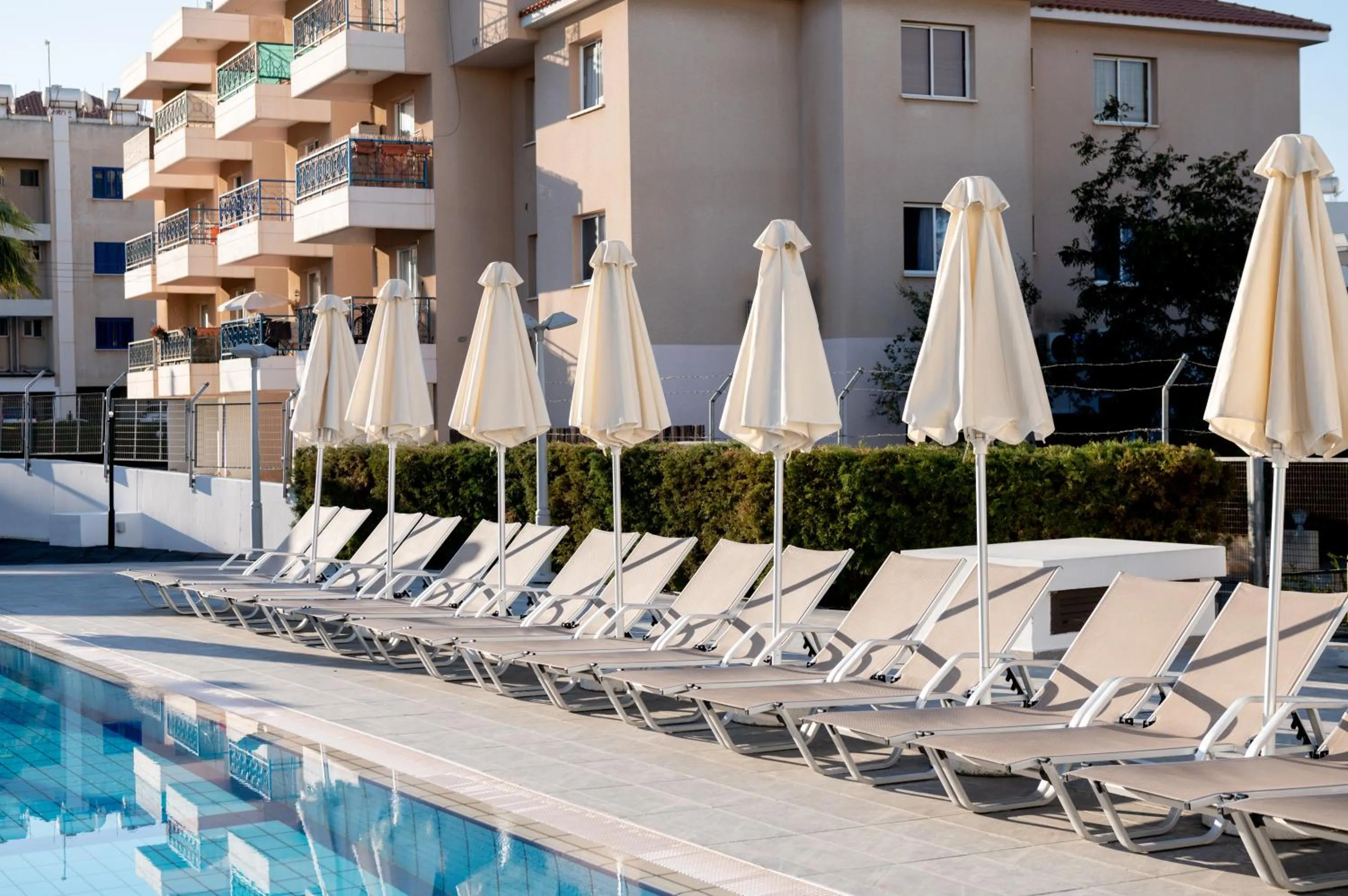 Pool view in Kefalos Damon Hotel Apartments