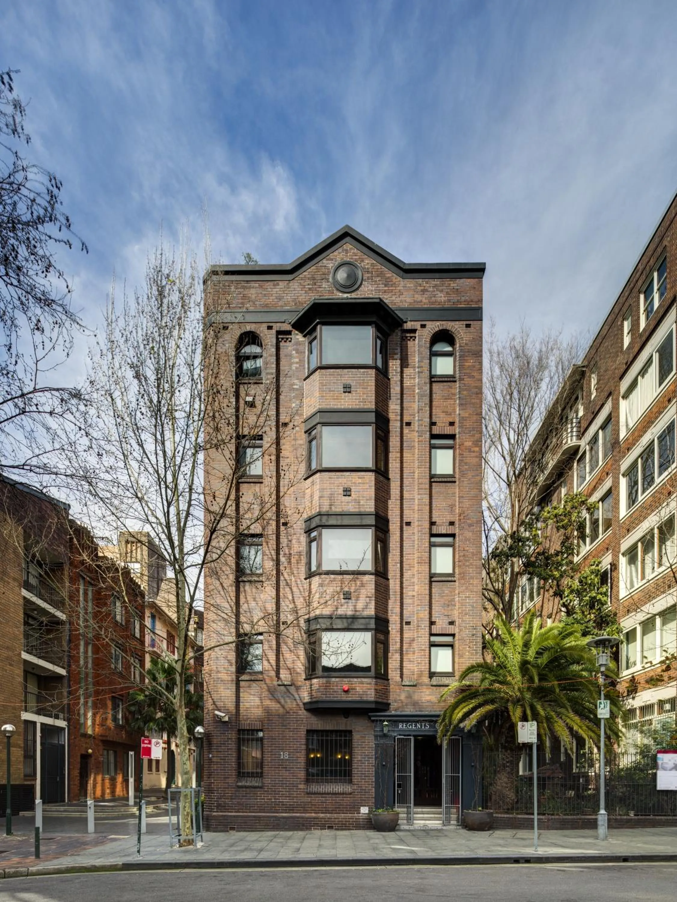 Facade/entrance in Regents Court Sydney