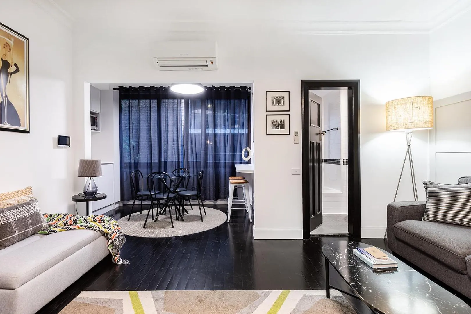 Living room in Regents Court Sydney