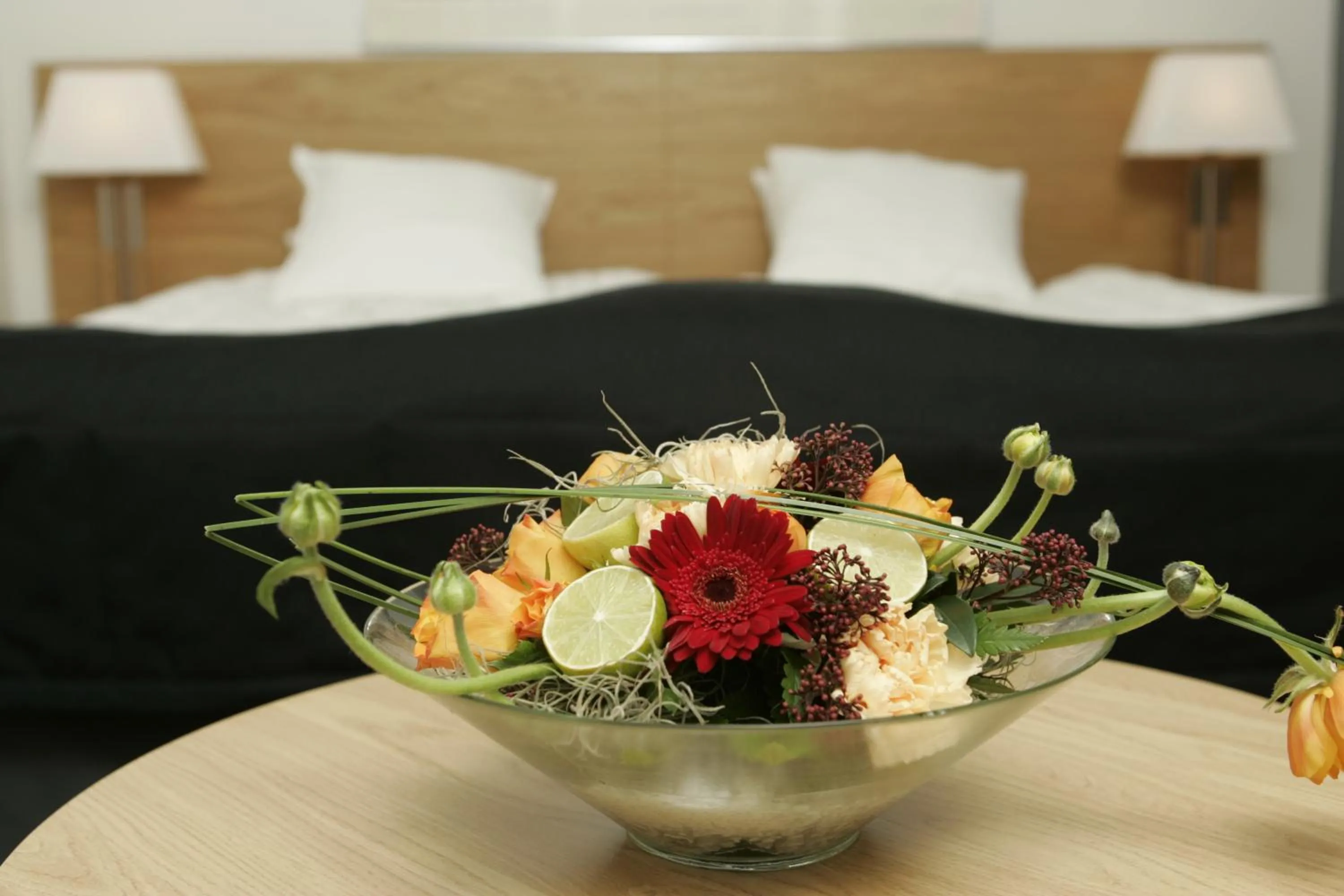 Bed in Grand Hotel Falkenberg