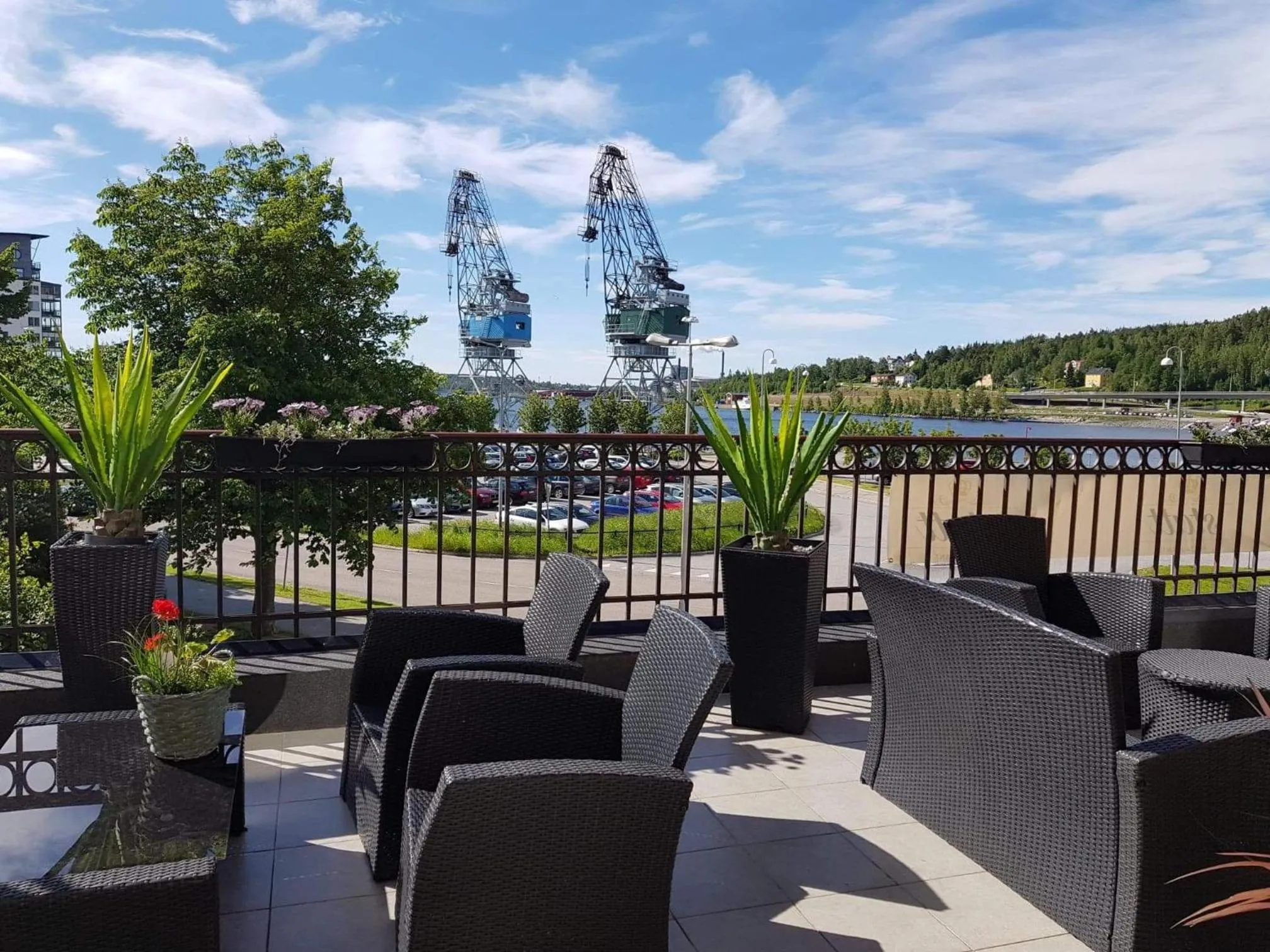 Balcony/Terrace in First Hotel Statt Örnsköldsvik