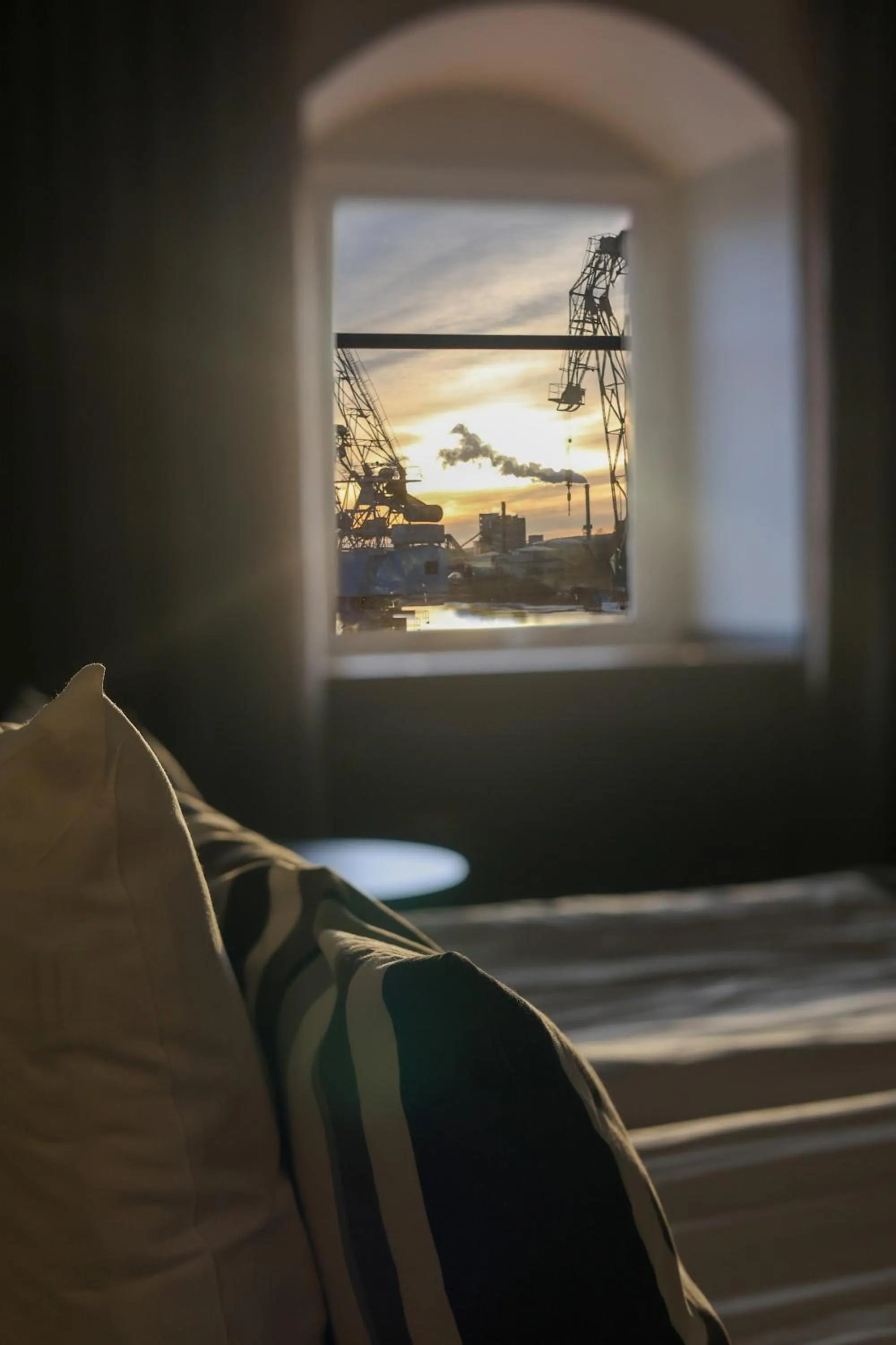 View (from property/room), Bed in First Hotel Statt Örnsköldsvik