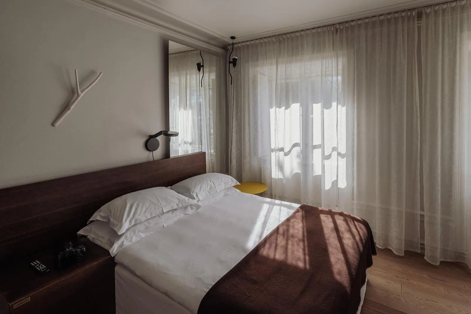 Bed in Hotel Skeppsholmen, Stockholm, a Member of Design Hotels