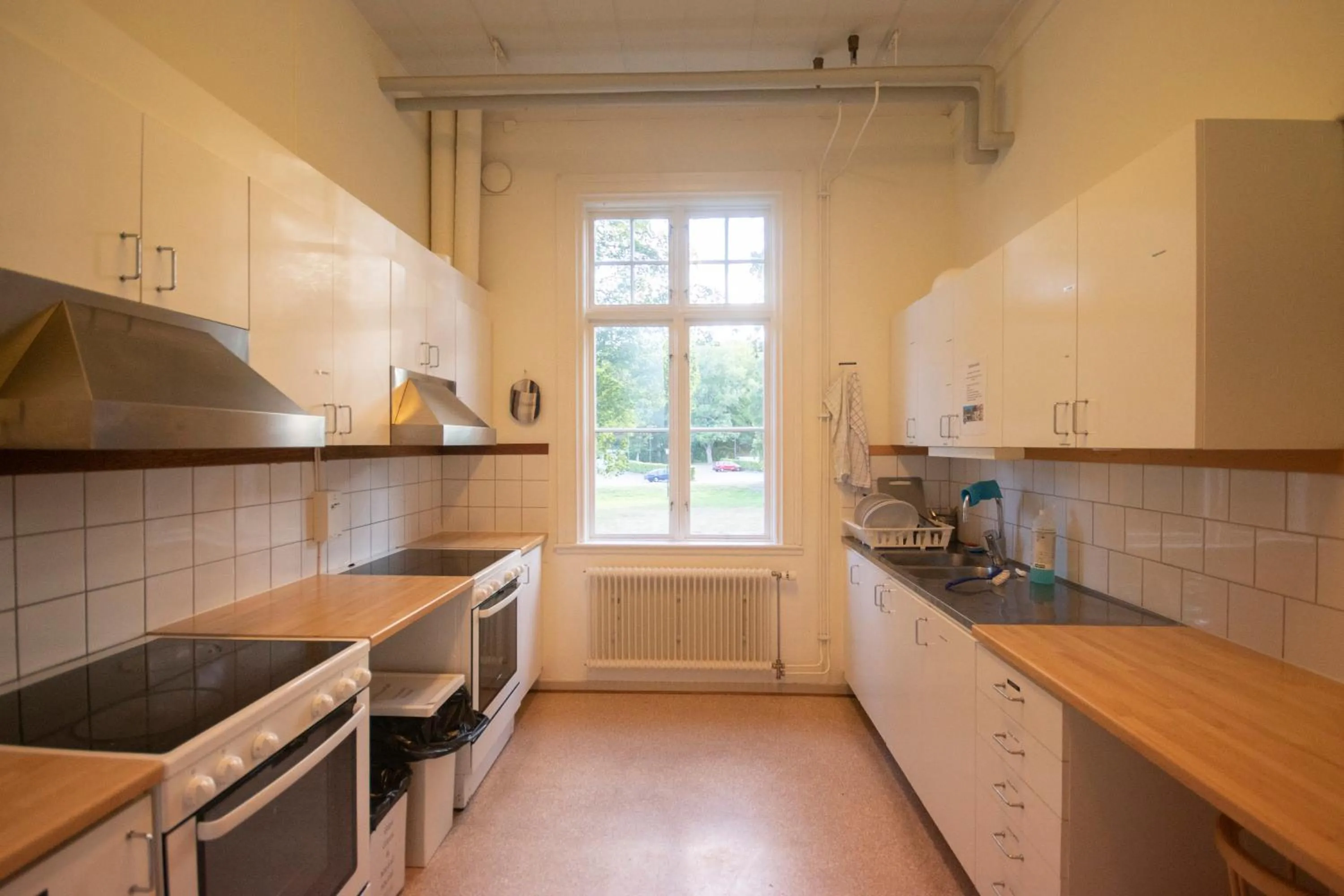 Kitchen or kitchenette in Ronneby Brunnspark Vandrarhem och B&B