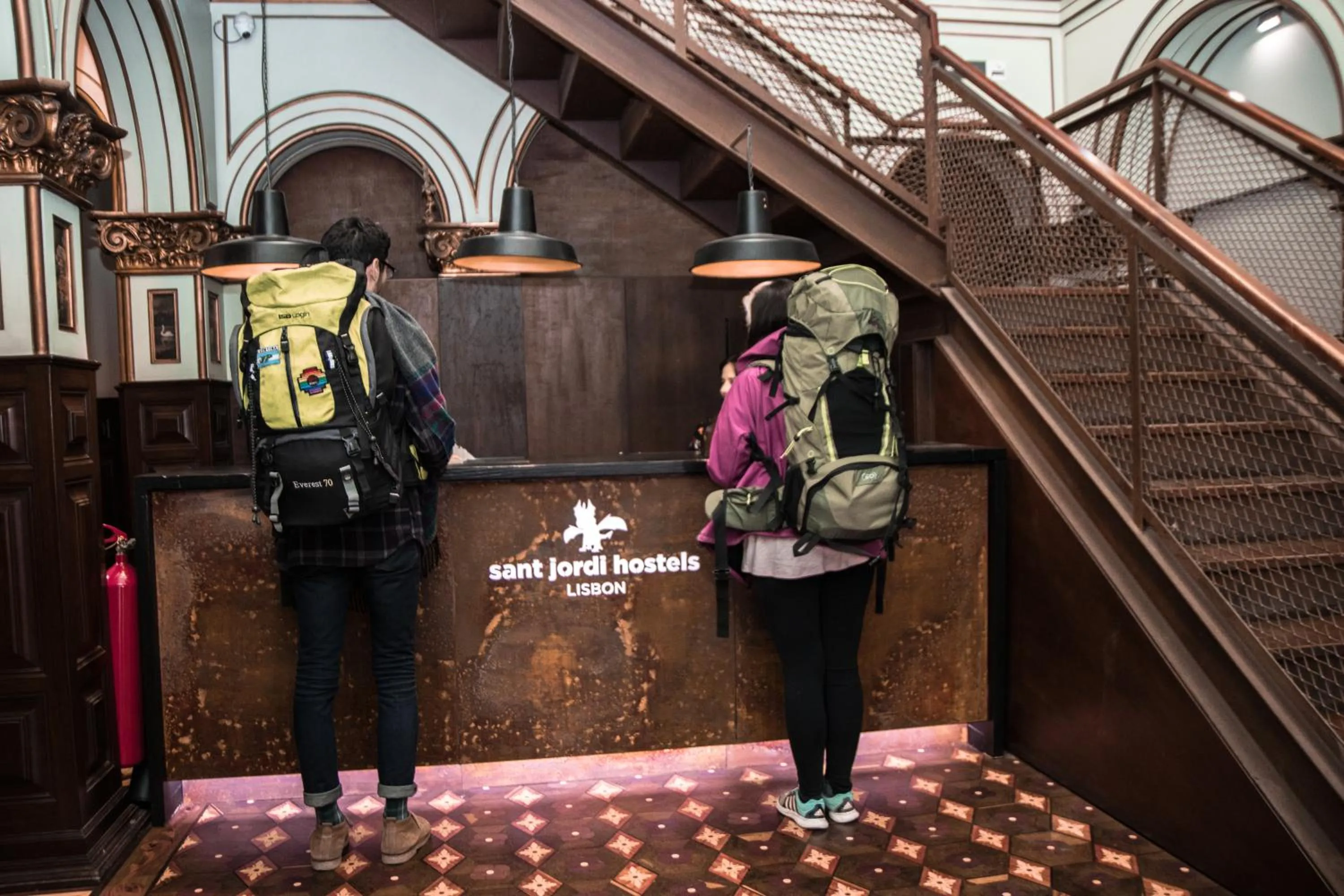 group of guests in Sant Jordi Hostels Lisbon