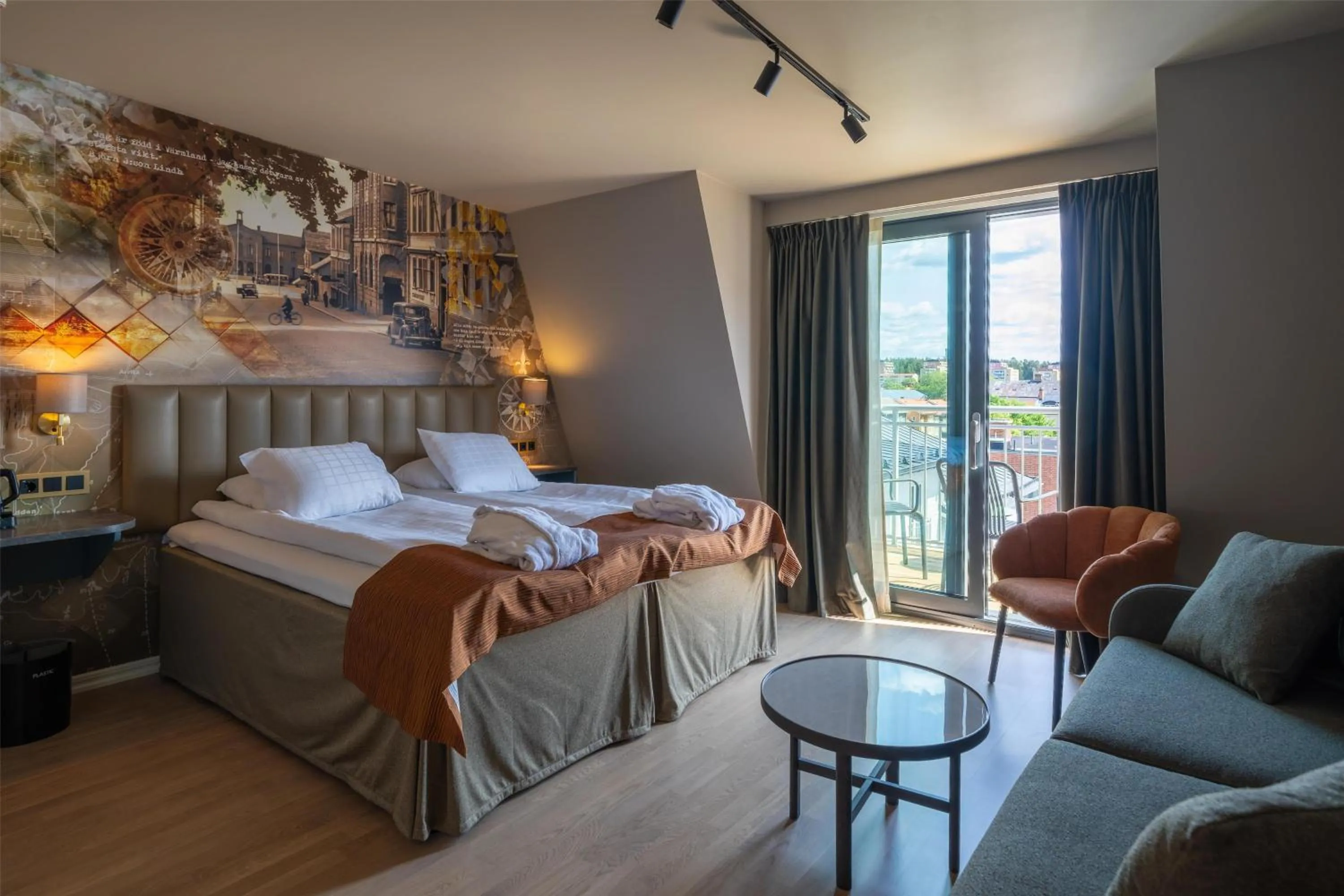 Bedroom, Bed in Scandic Arvika