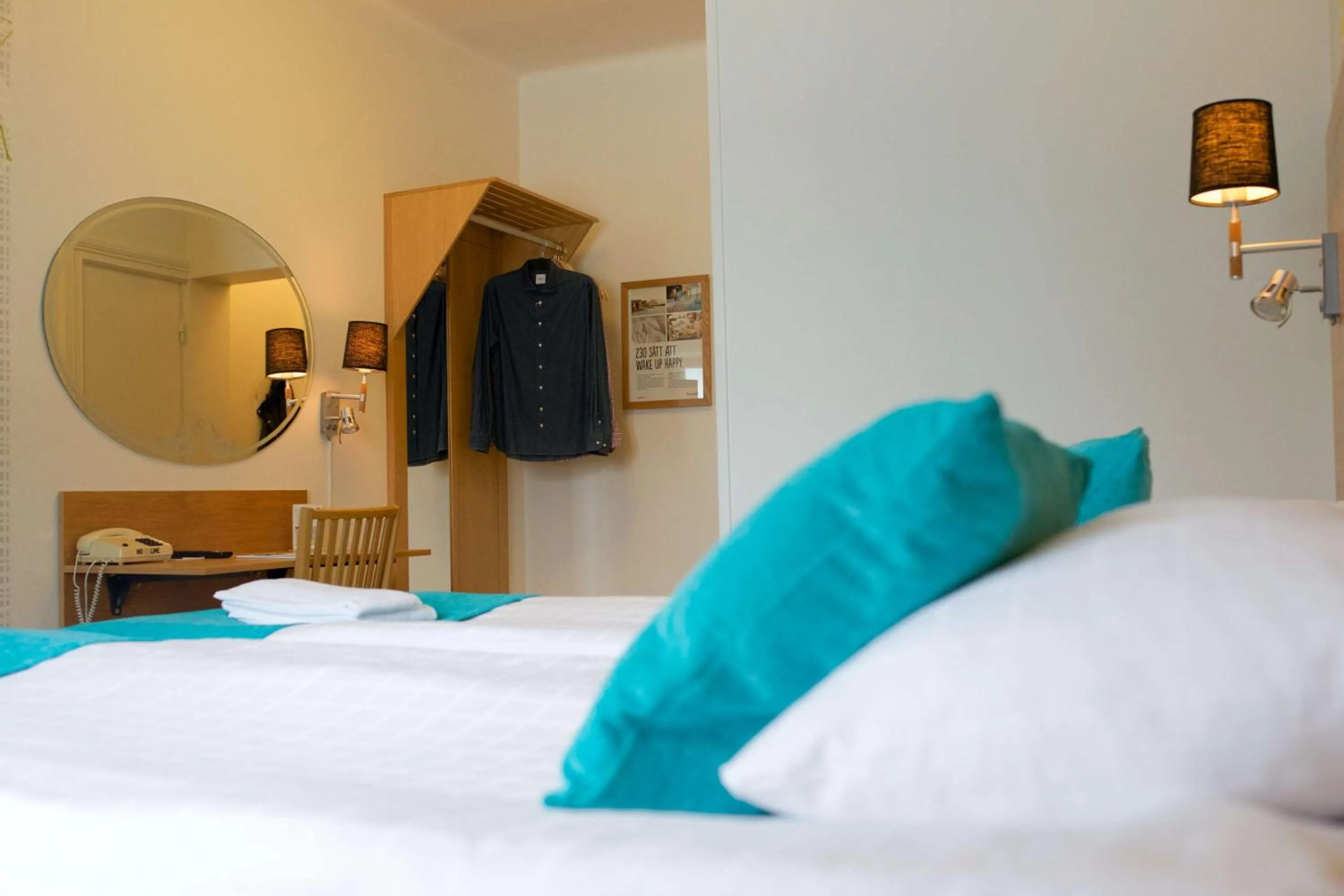 Bedroom, Bed in Scandic Arvika