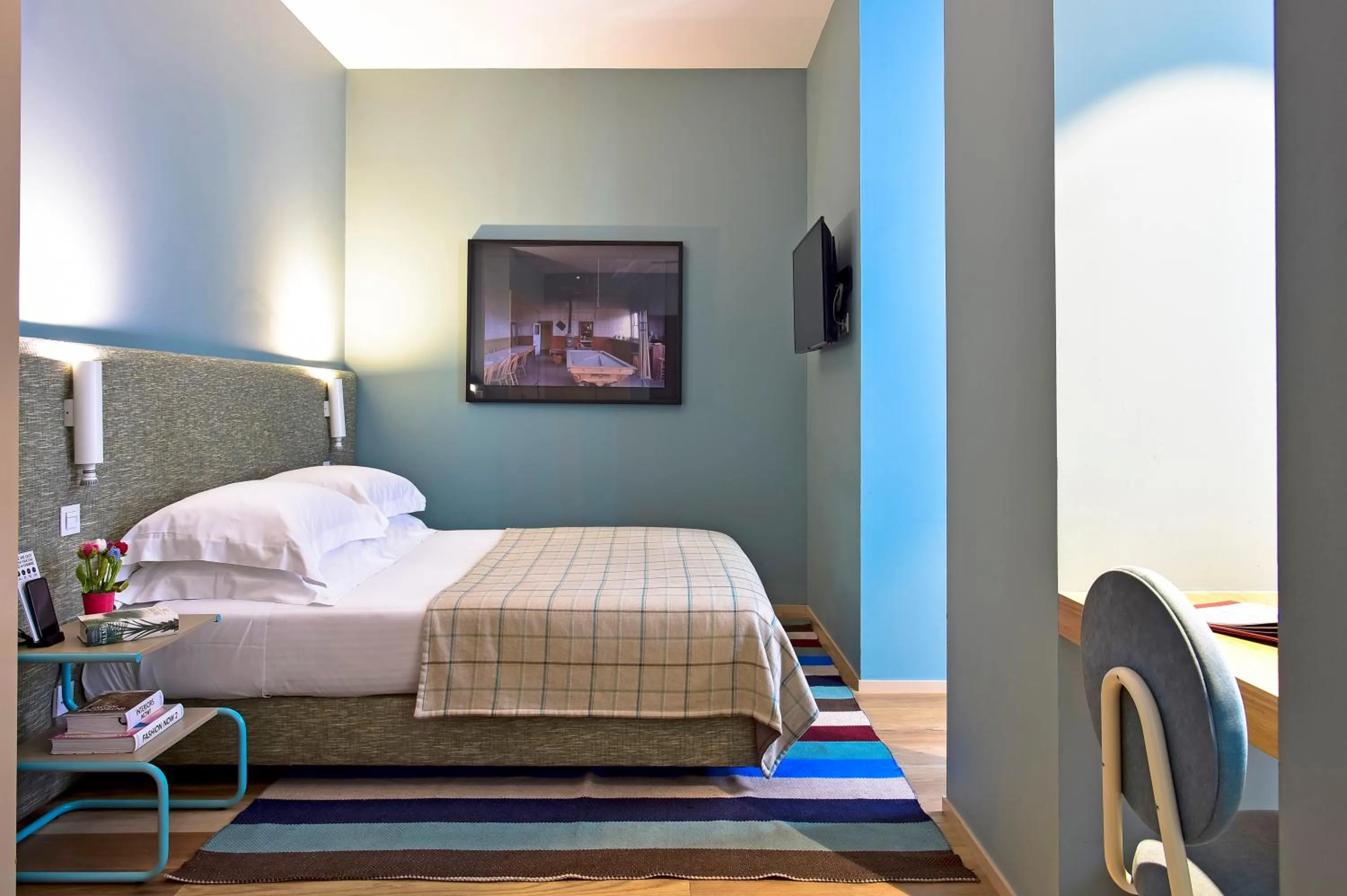 Bed in The Editory House Ribeira Porto Hotel