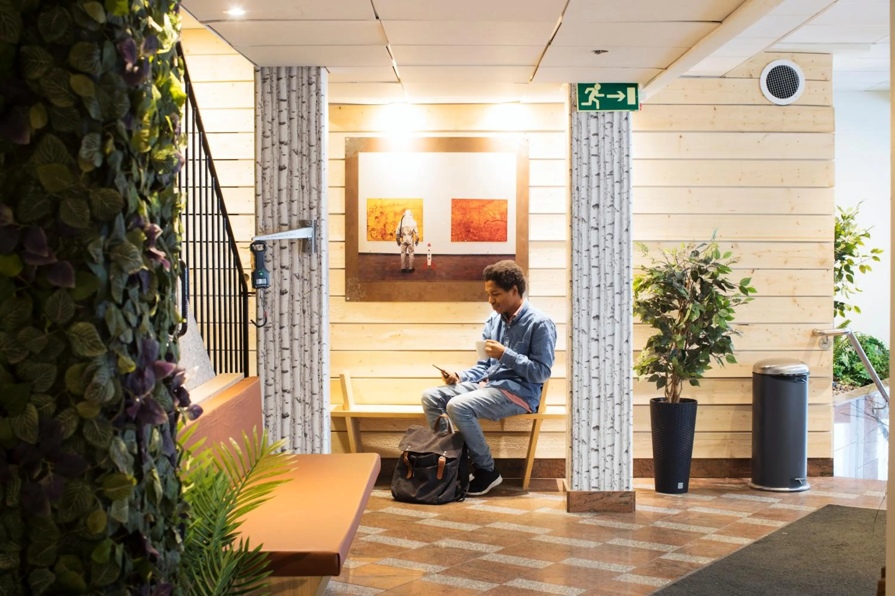 Lobby or reception in Slottsskogens Hostel