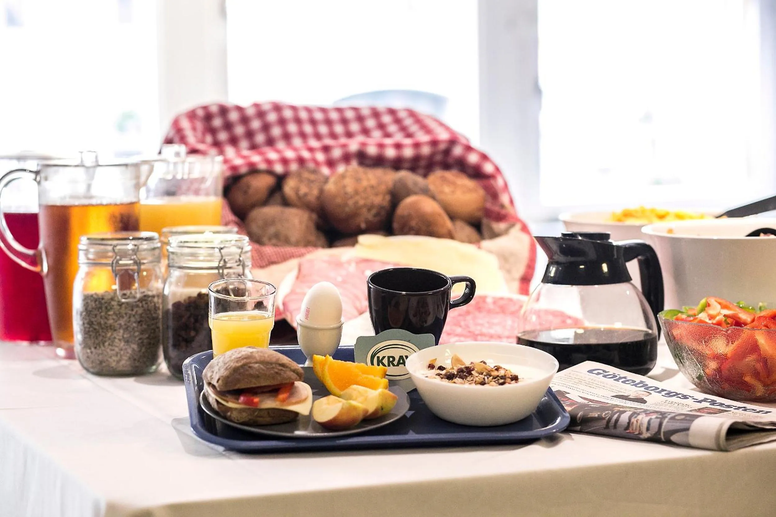 Buffet breakfast in Slottsskogens Hostel