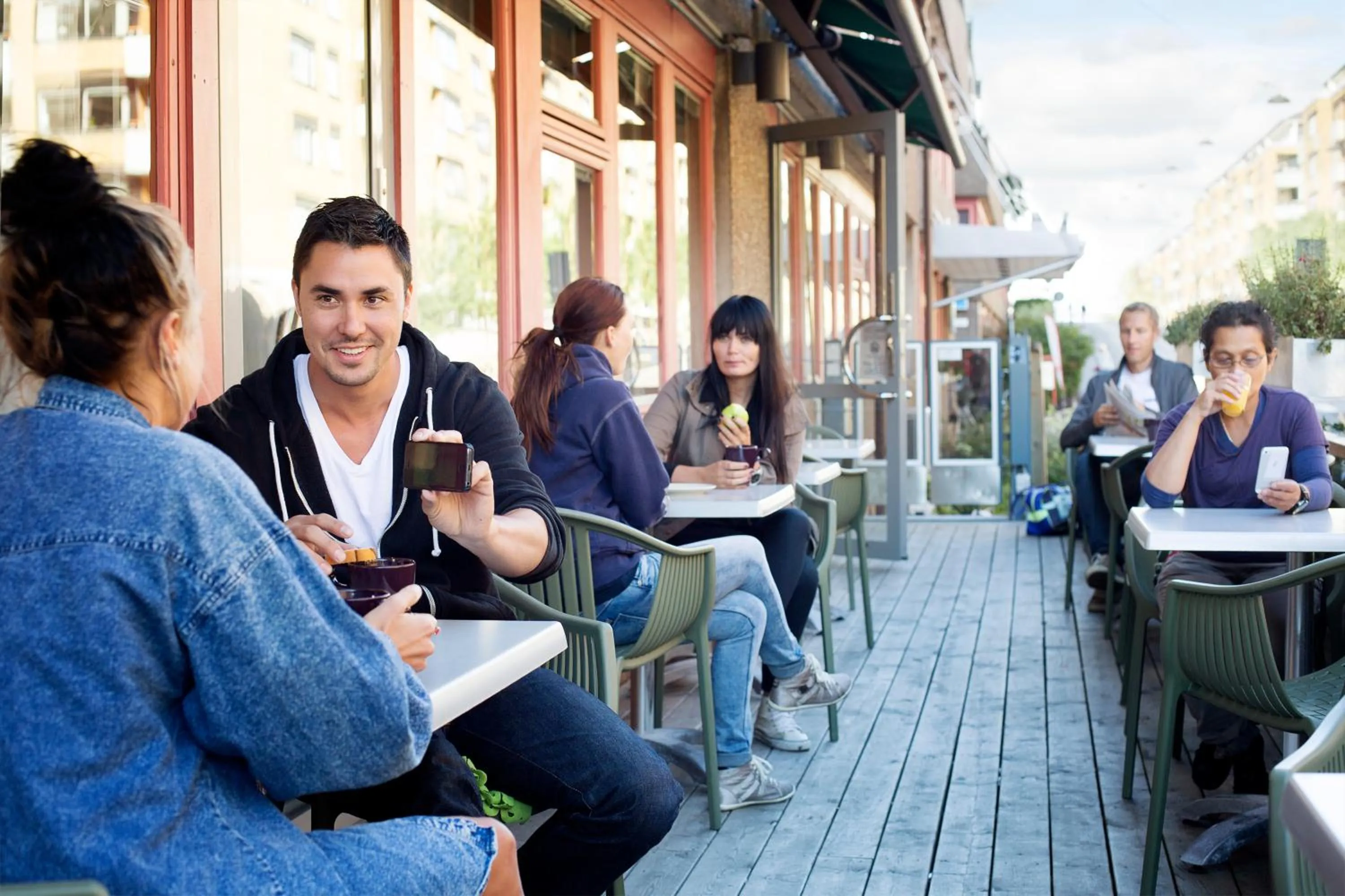 Patio in Slottsskogens Hostel