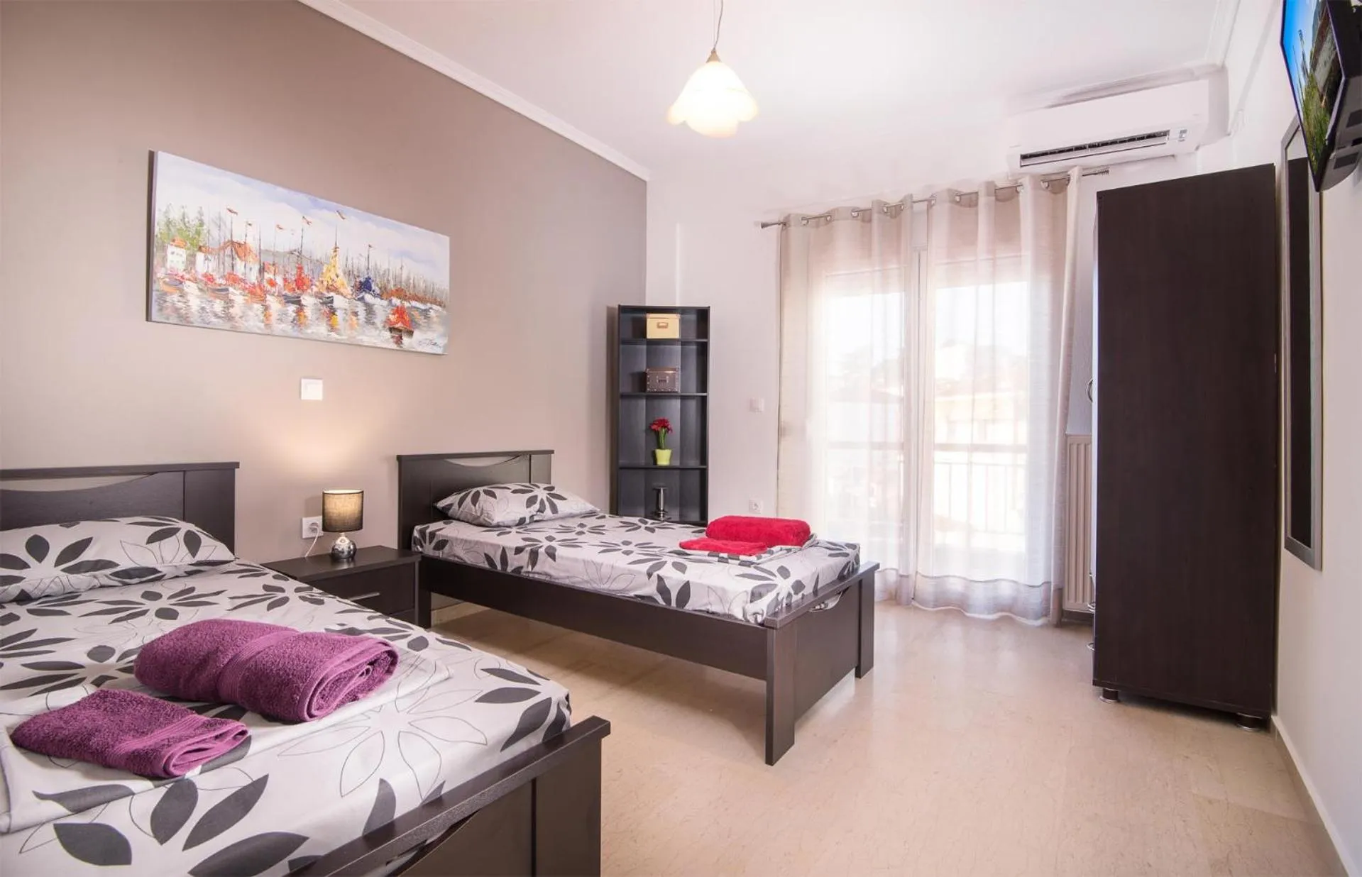 Bed in Michalis Apartments