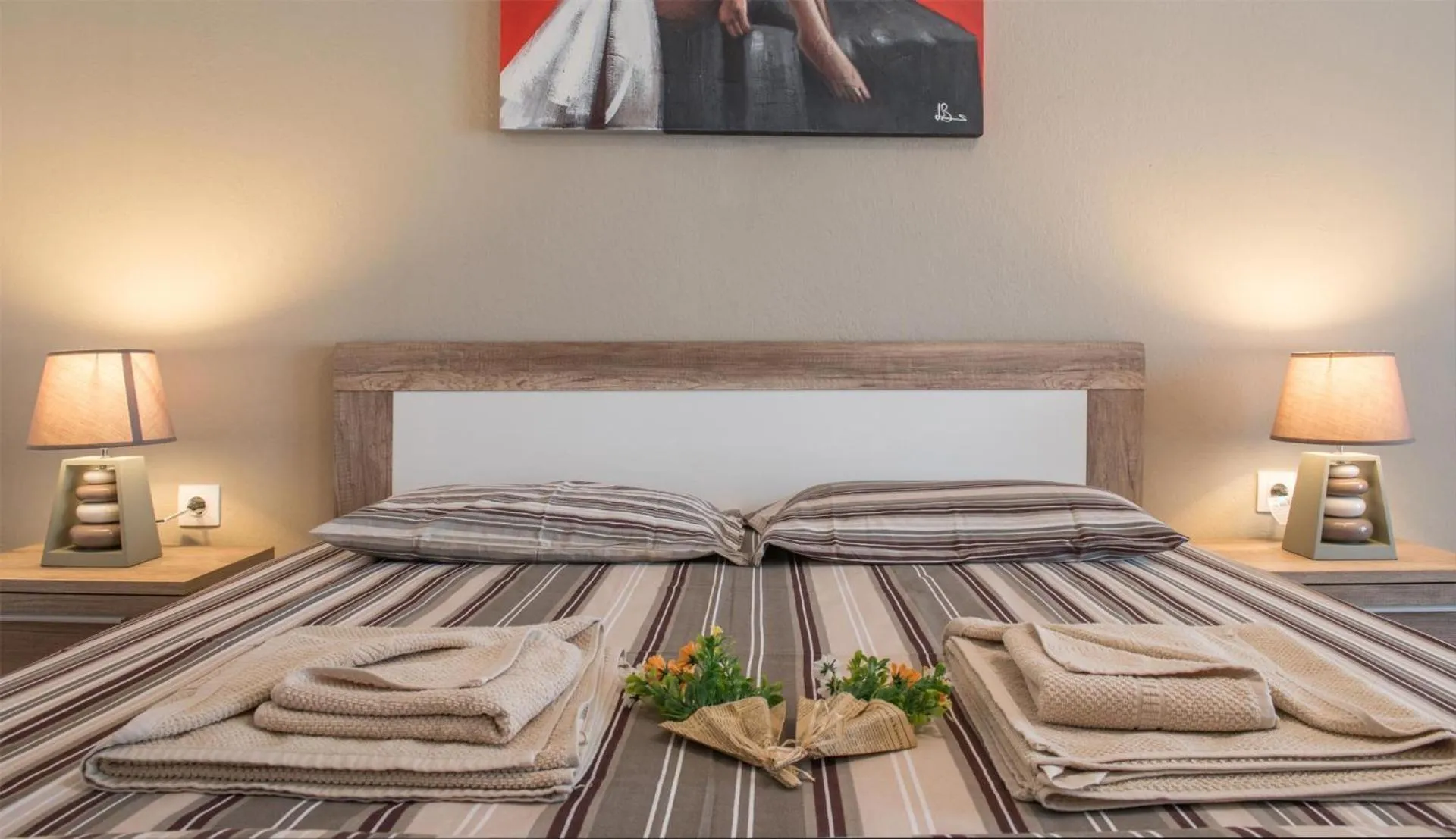 Bed in Michalis Apartments