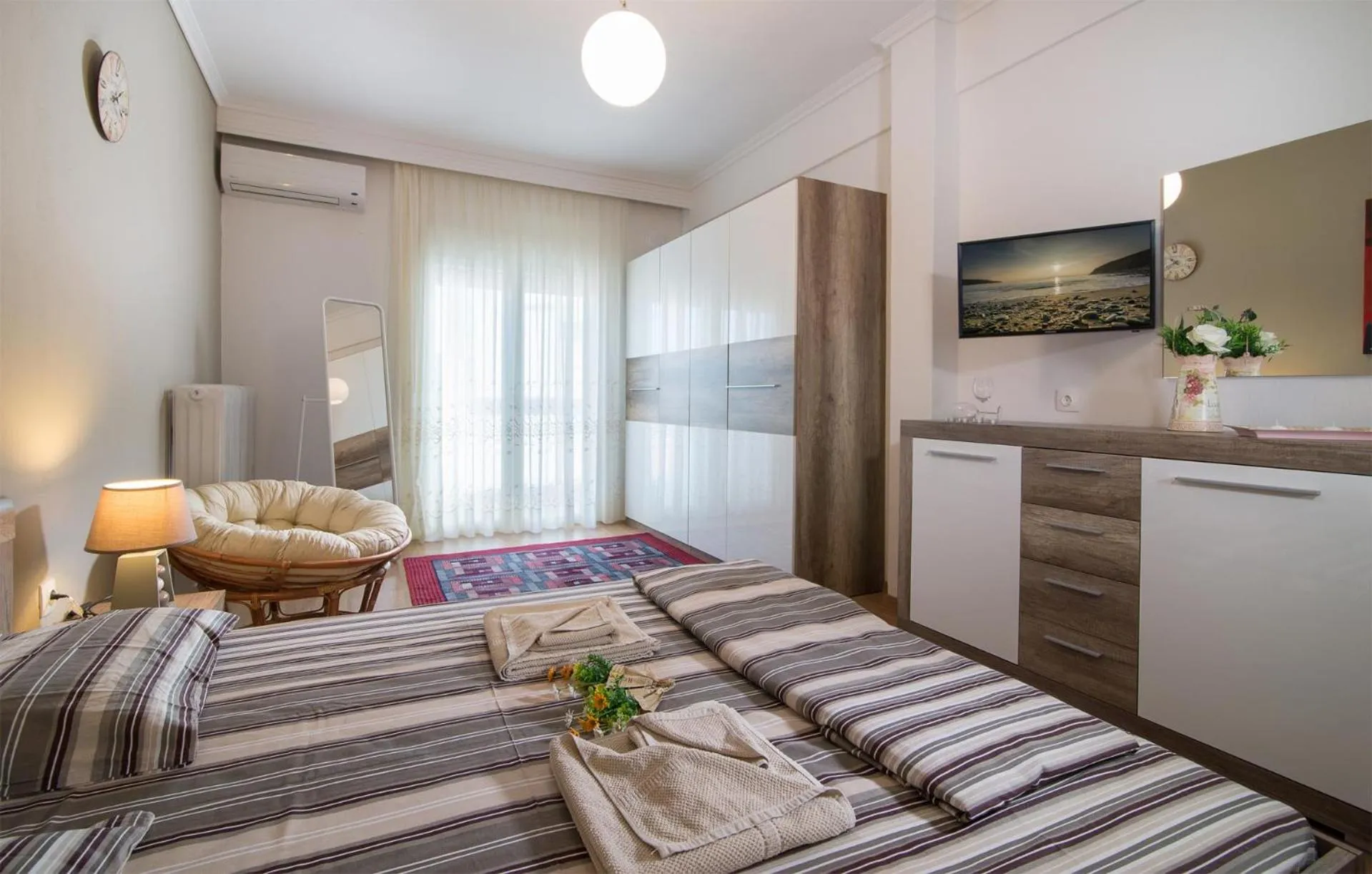Bed in Michalis Apartments