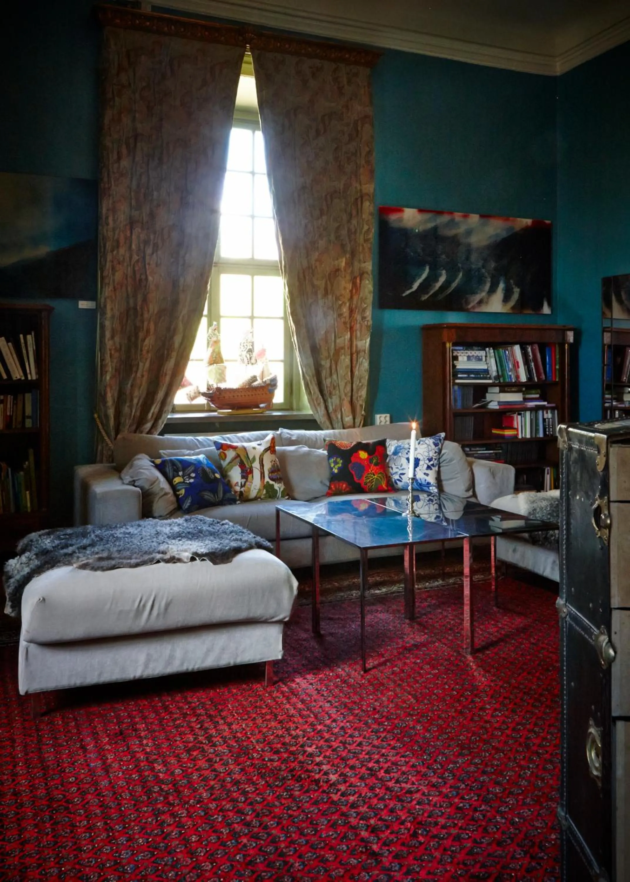 Seating area, Bed in Häringe Slott