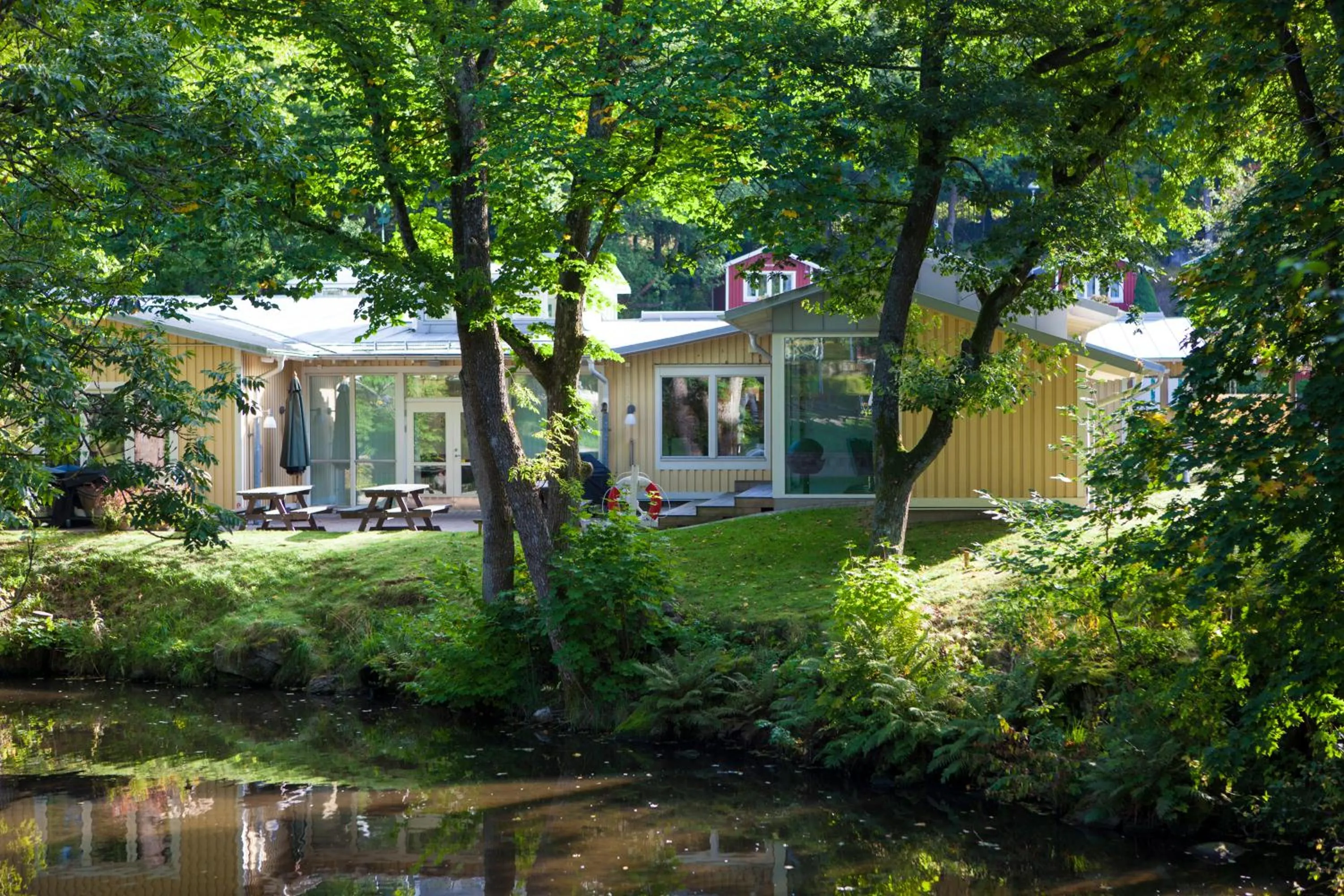 Facade/entrance in Lisebergsbyns Stugor