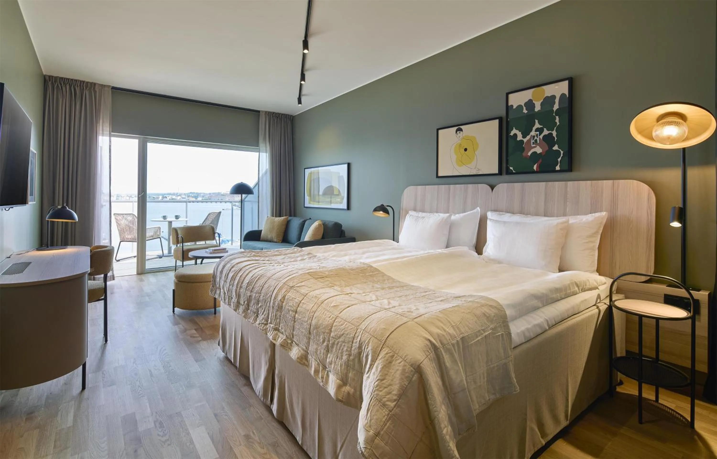 Bedroom, Bed in Scandic Karlskrona