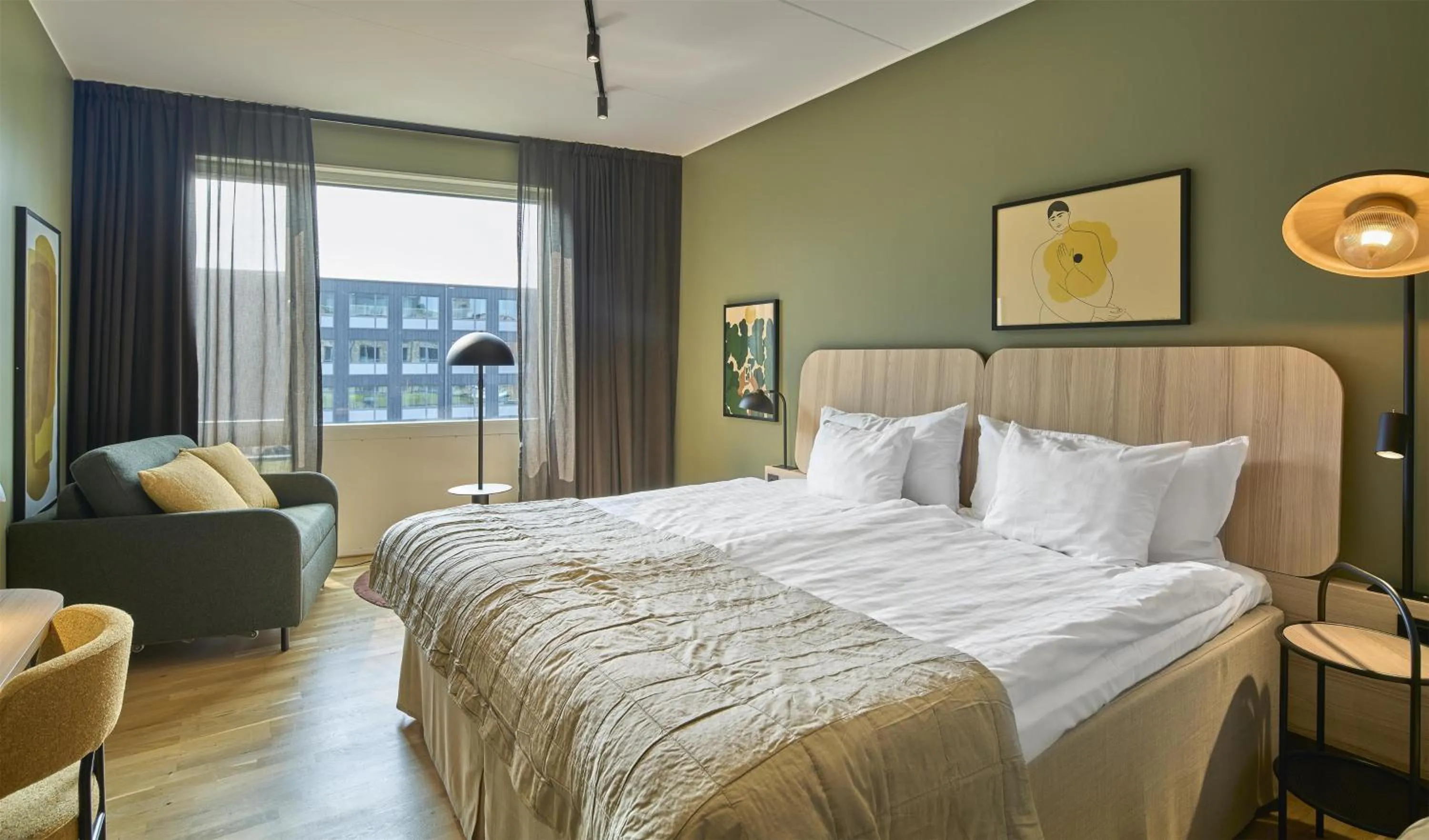 Bedroom, Bed in Scandic Karlskrona