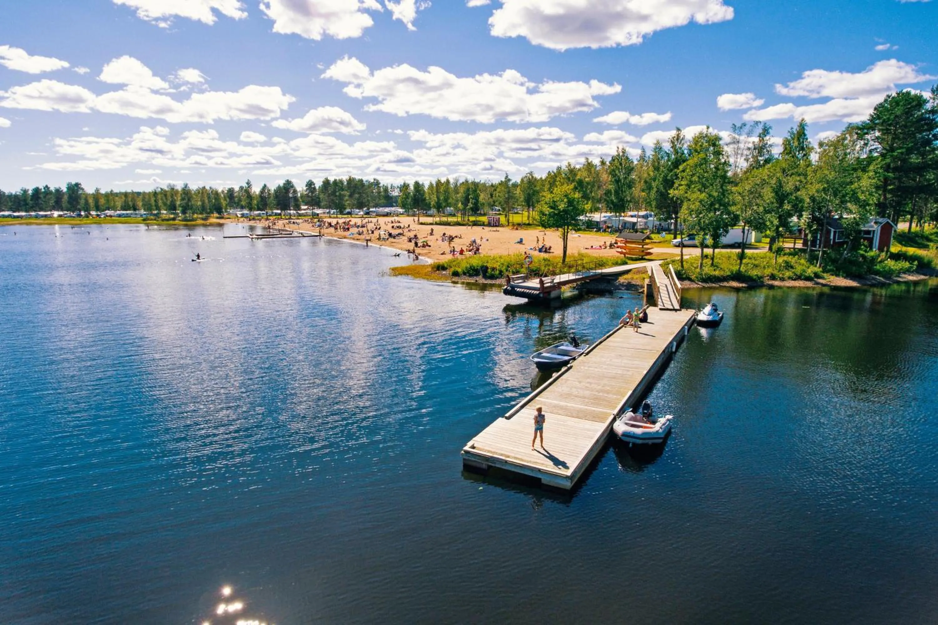Bird's eye view in First Camp Arcus-Luleå