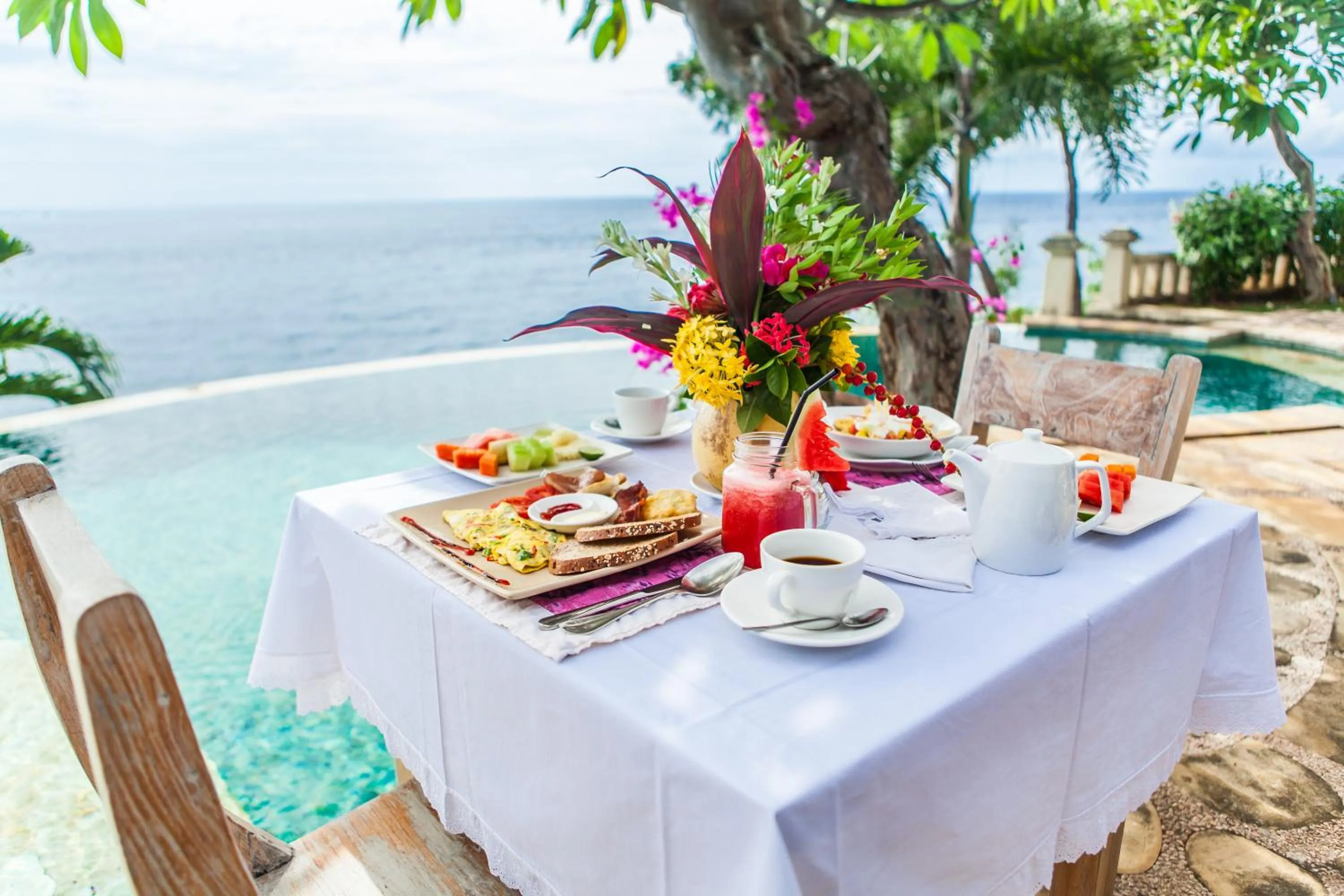 Continental breakfast in Blue Moon Villas Resort
