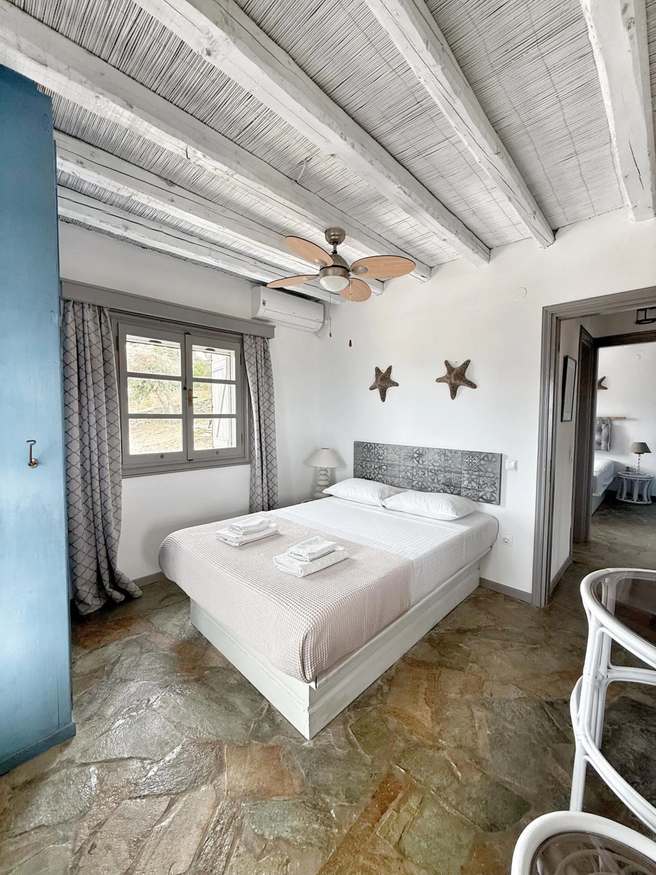 Bedroom, Bed in The Traditional Stone Villa