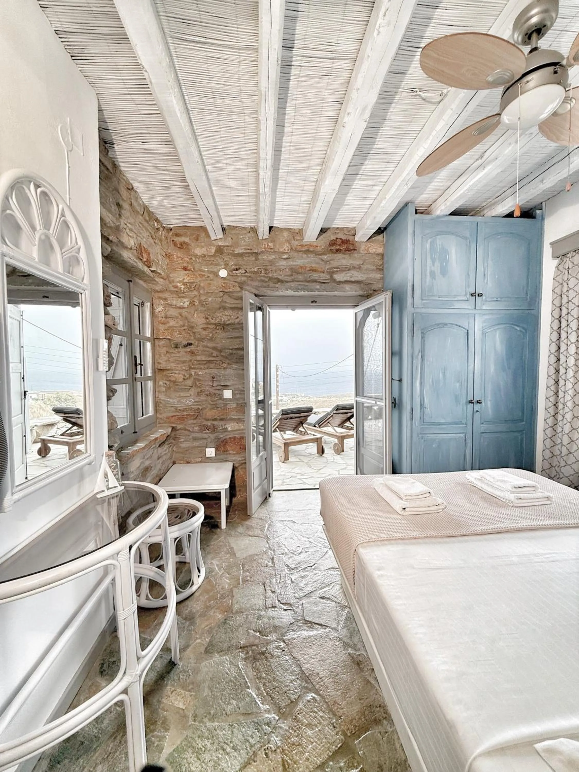 Bedroom, Bed in The Traditional Stone Villa