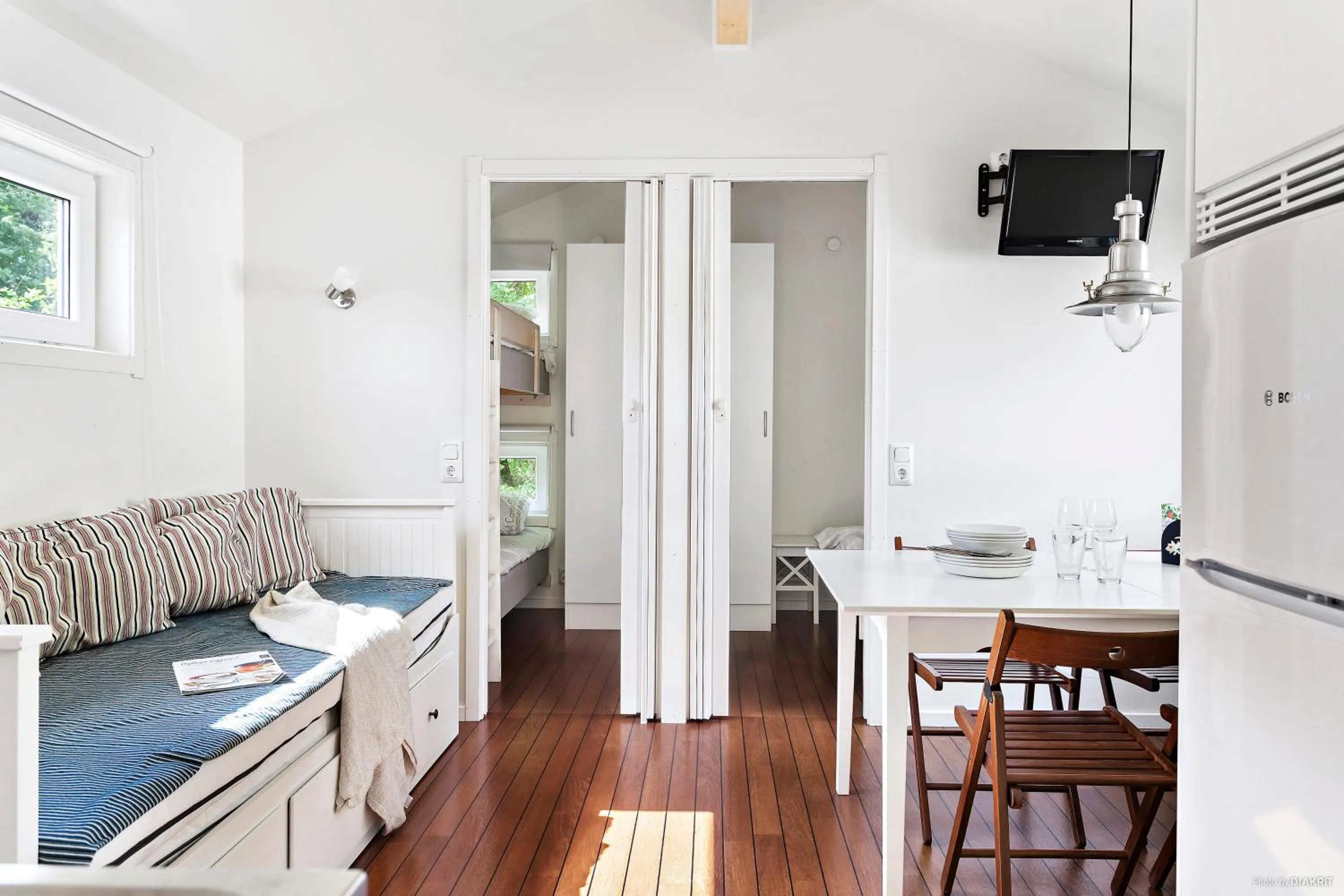 Living room in First Camp Mölle-Höganäs
