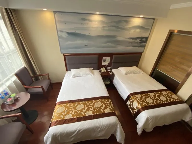 Bed in GreenTree ShangHai JinShan Wanda Plaza Longxiang Road Express Hotel