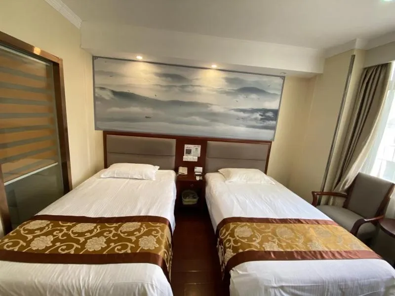 Bed in GreenTree ShangHai JinShan Wanda Plaza Longxiang Road Express Hotel