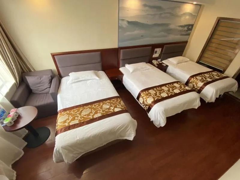 Bed in GreenTree ShangHai JinShan Wanda Plaza Longxiang Road Express Hotel