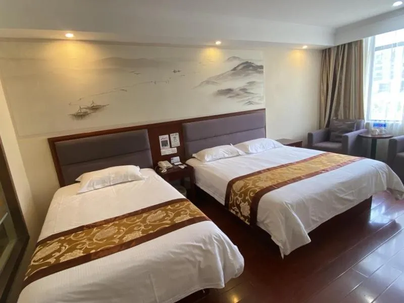 Bed in GreenTree ShangHai JinShan Wanda Plaza Longxiang Road Express Hotel