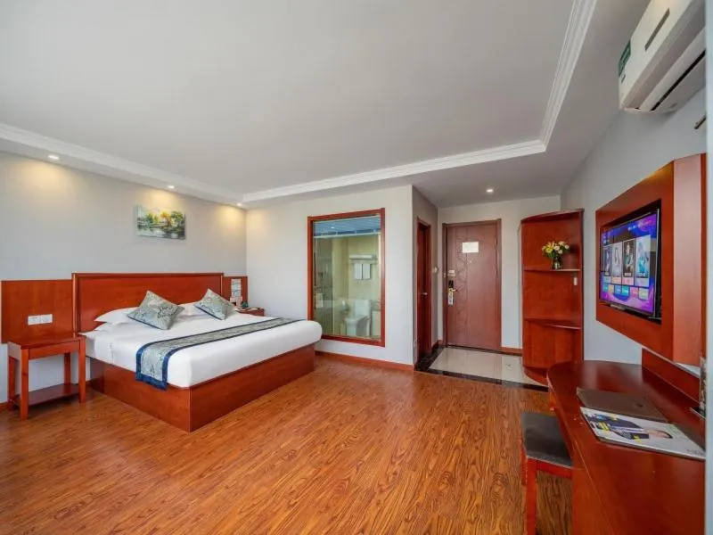 Bed in GreenTree Inn JiangSu YanCheng North Bus Station Bolian Plaza Business Hotel