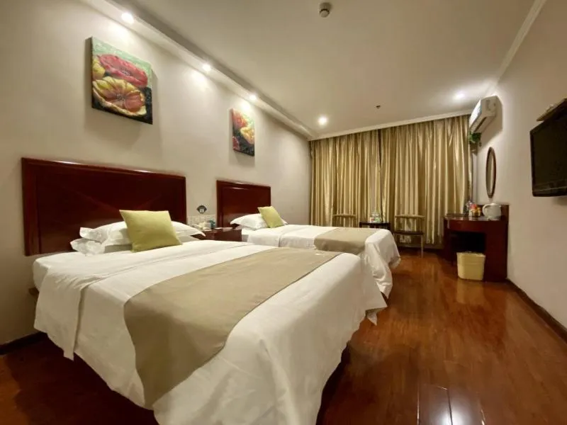 Bed in GreenTree Inn ShanDong Linxi Pingyi Mengyang Road Express Hotel
