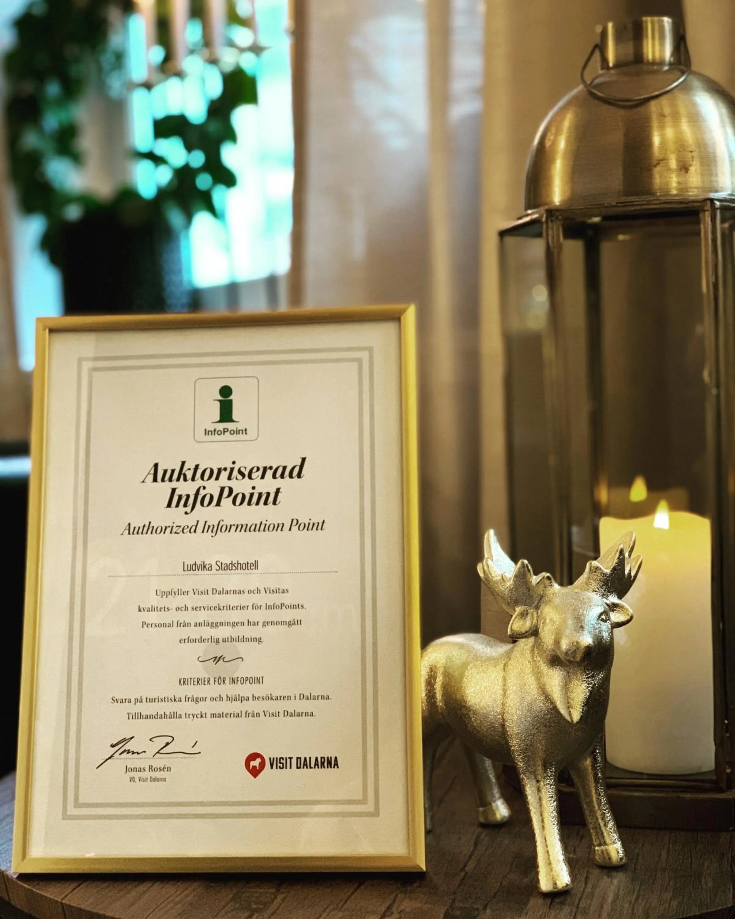 Logo/Certificate/Sign in Ludvika Stadshotell