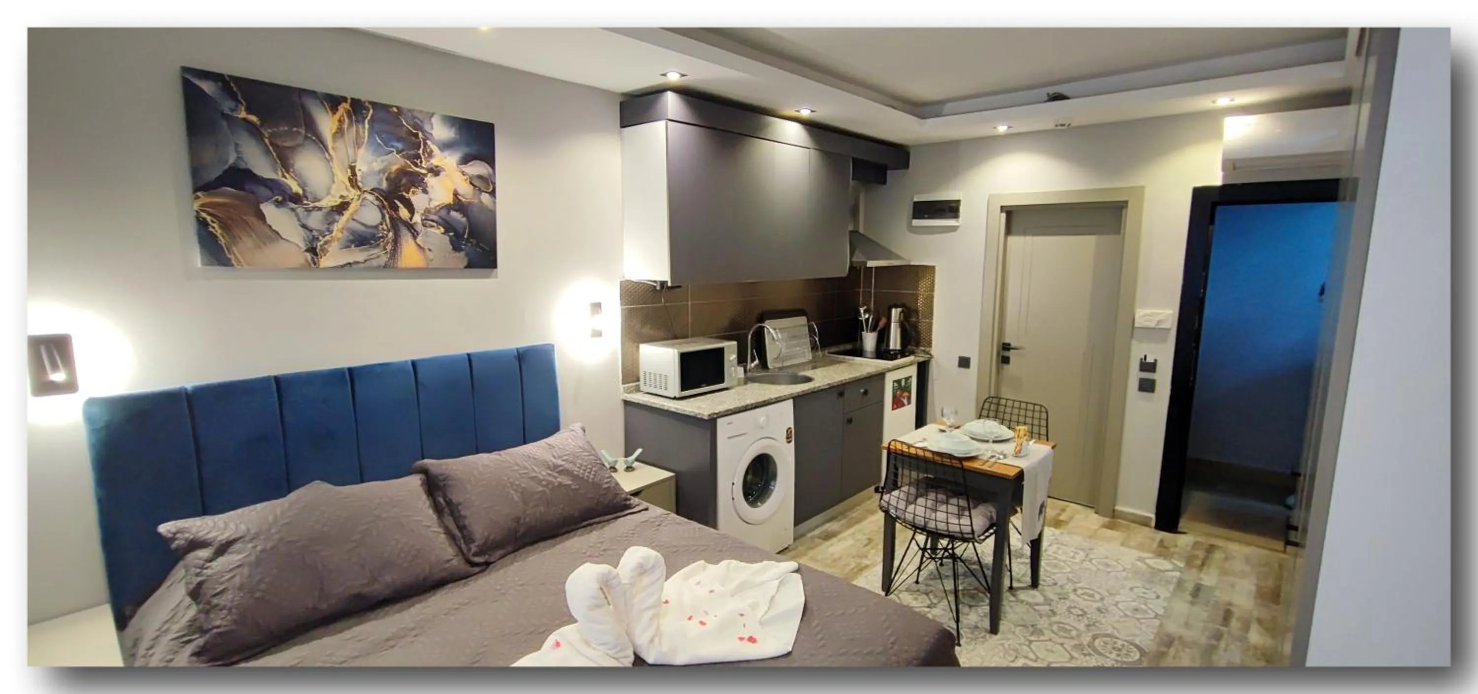 Bed in Aspendos Suites Konyaaltı Apart