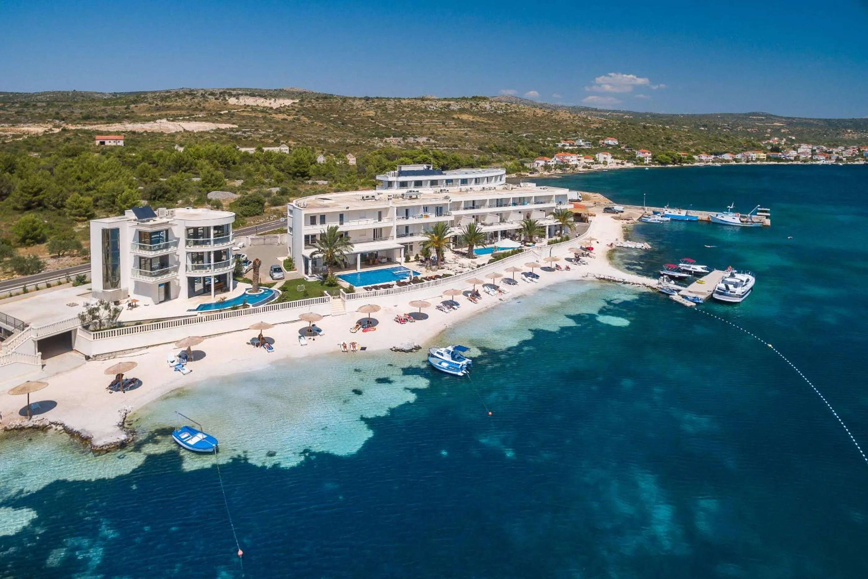 Pool view in Hotel Perla