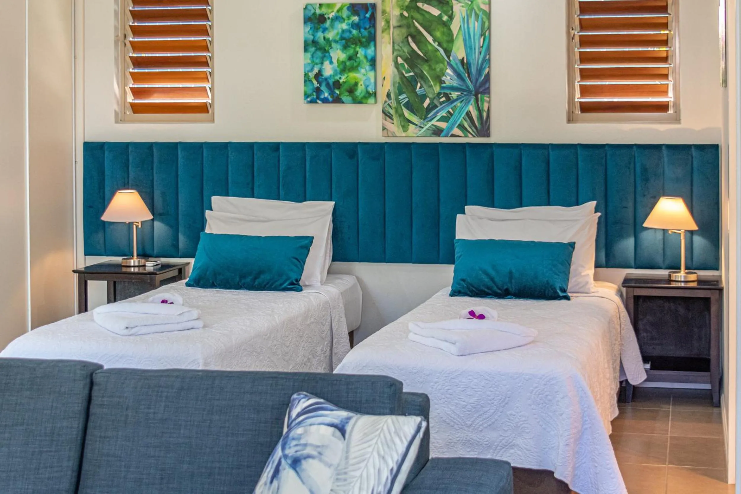 Bed in Blue Summit Hideaway