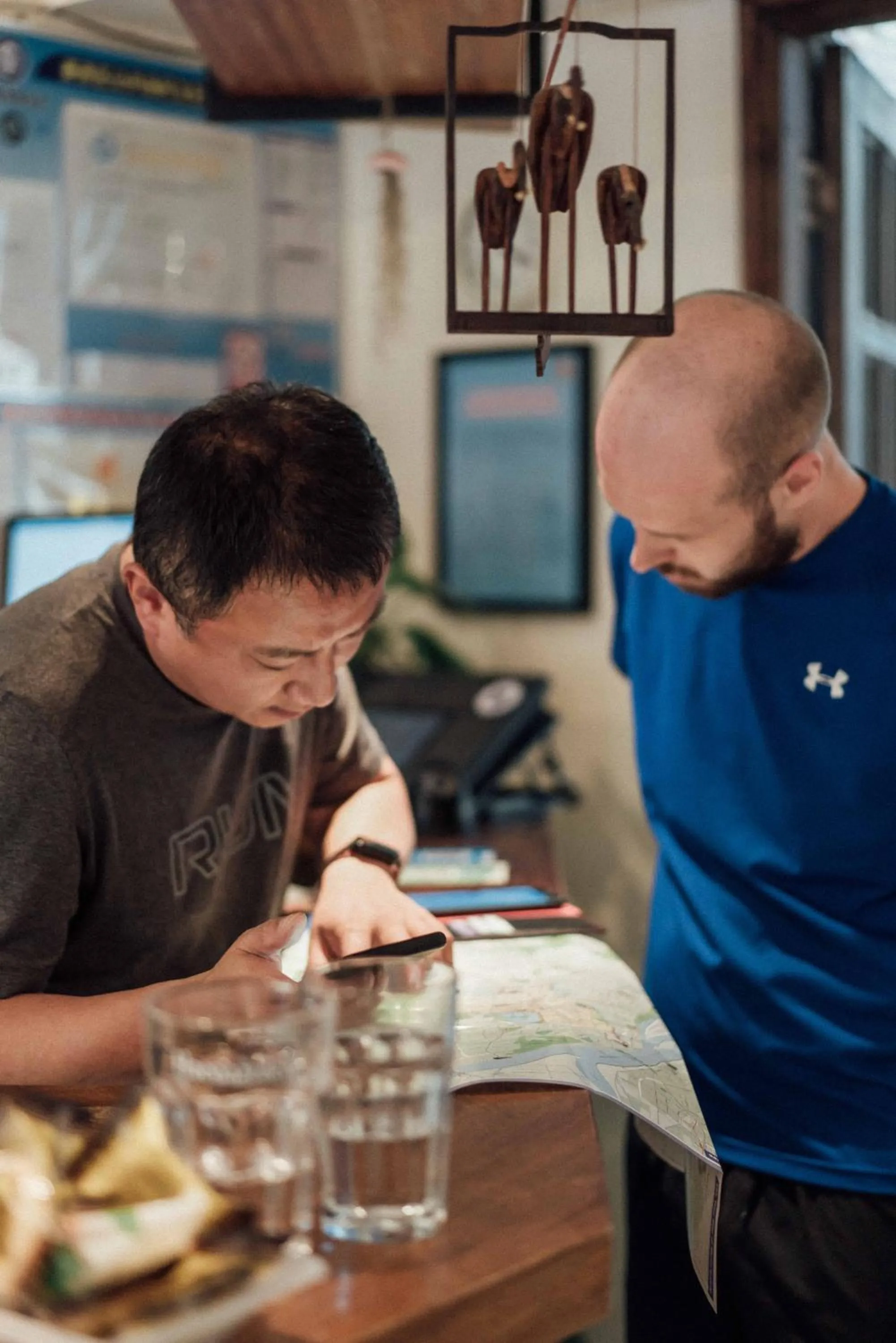 Lobby or reception in Lao men dong International Youth Hostel