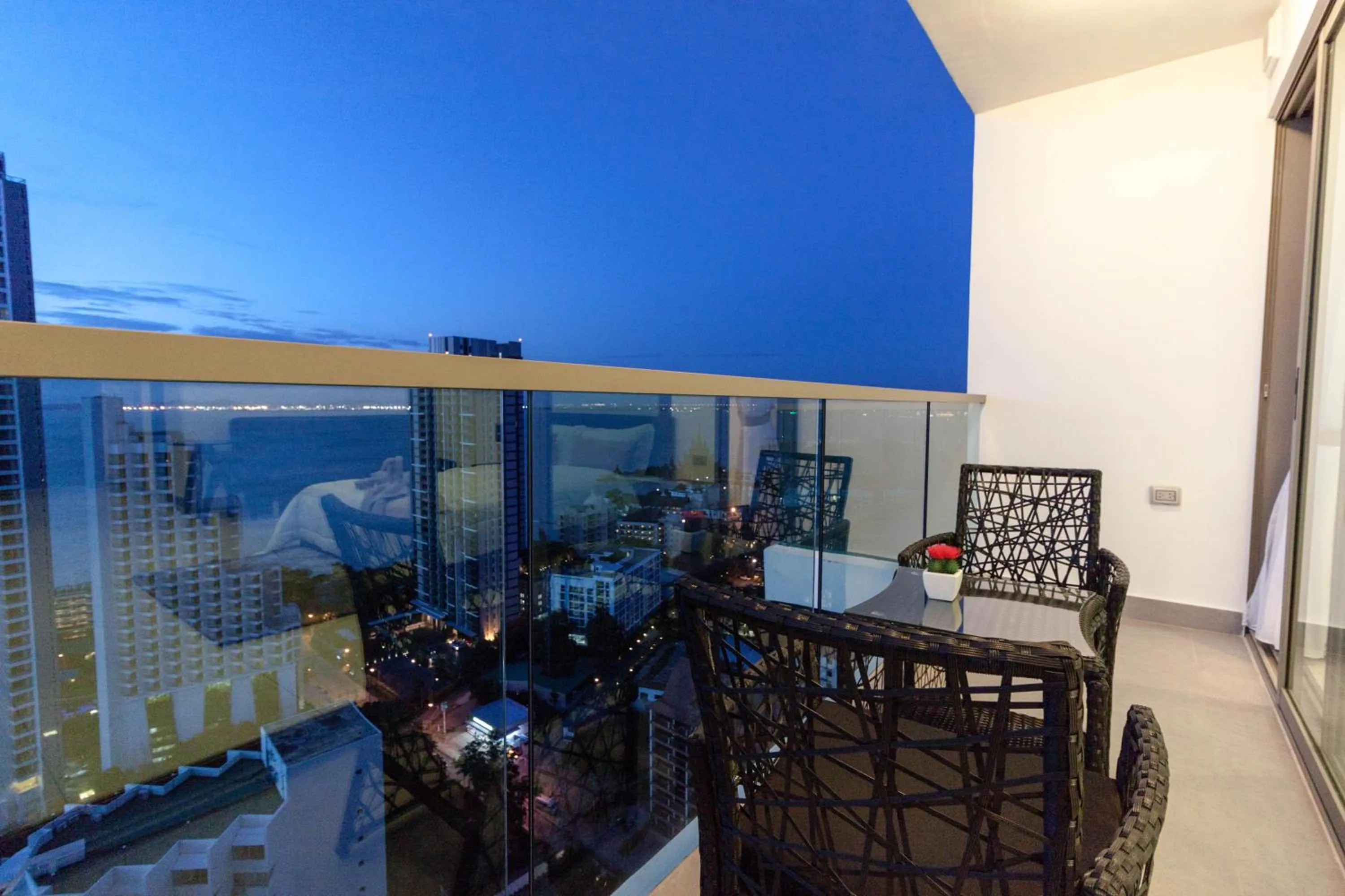Balcony/Terrace in Wongamat Tower by Pattaya Sunny Rentals