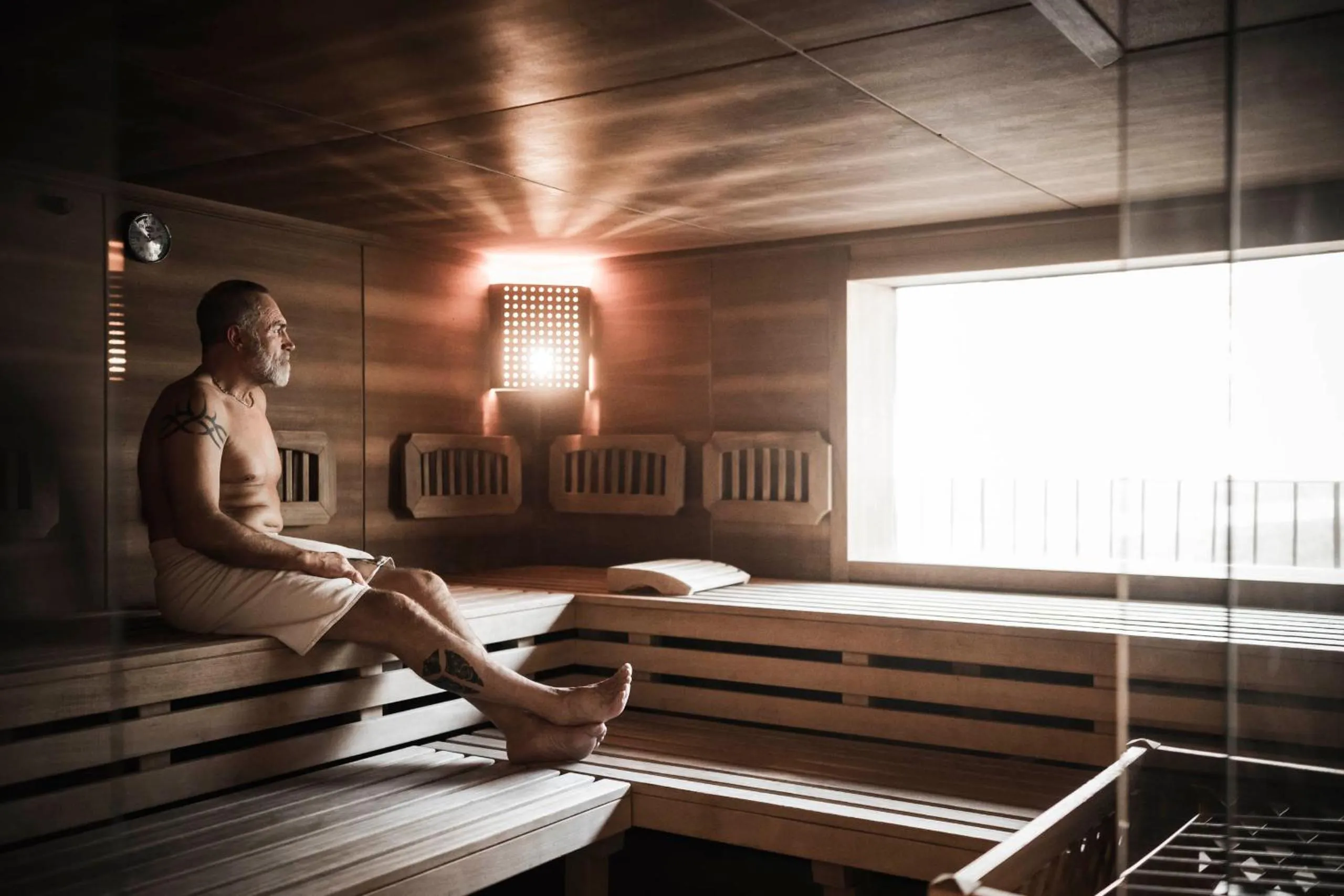 Sauna in Romantik Hotel & Restaurant Stafler