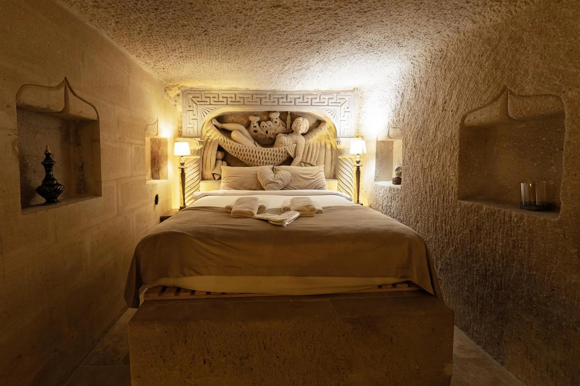 Bed in Wish Cappadocia Luxury Boutique Chain Hotels