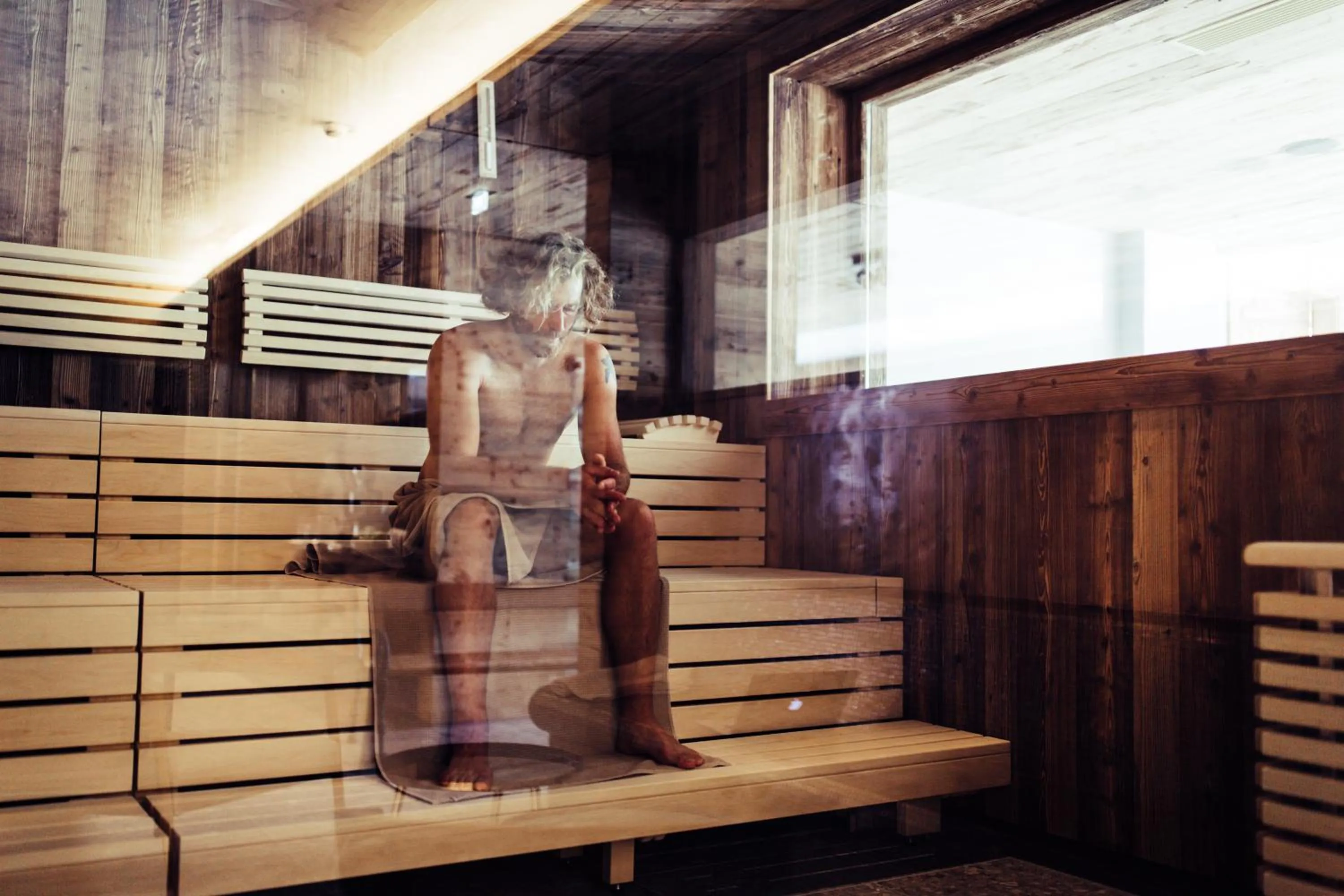 Sauna in Biohotel Bergzeit