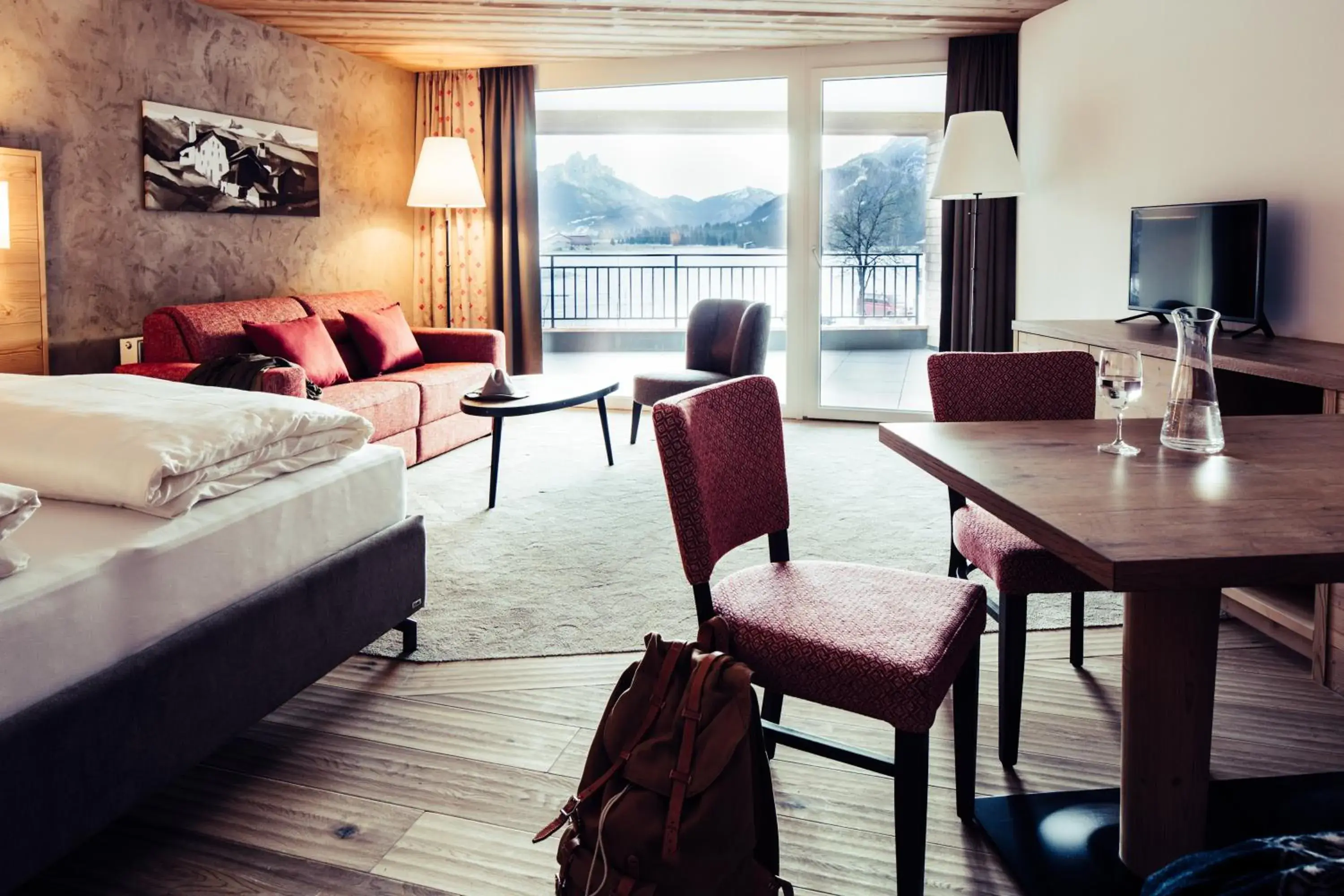 Deluxe Double Room with Balcony - single occupancy in Biohotel Bergzeit Deluxe Double Room with Balcony - single occupancy in Biohotel Bergzeit