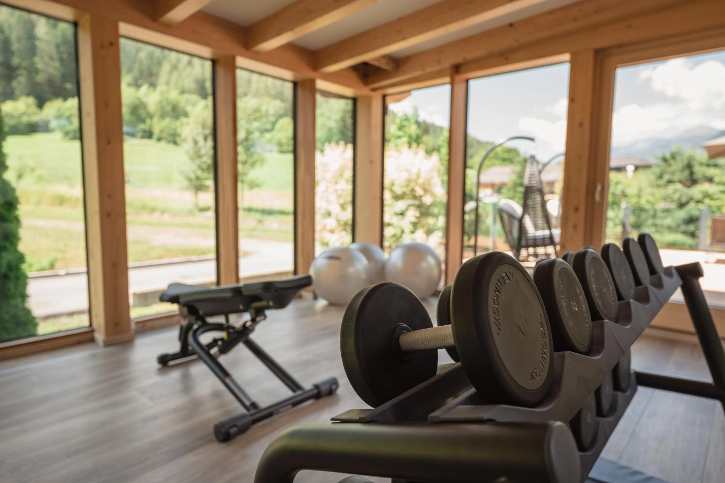 Fitness centre/facilities in Tevini Dolomites Charming Hotel