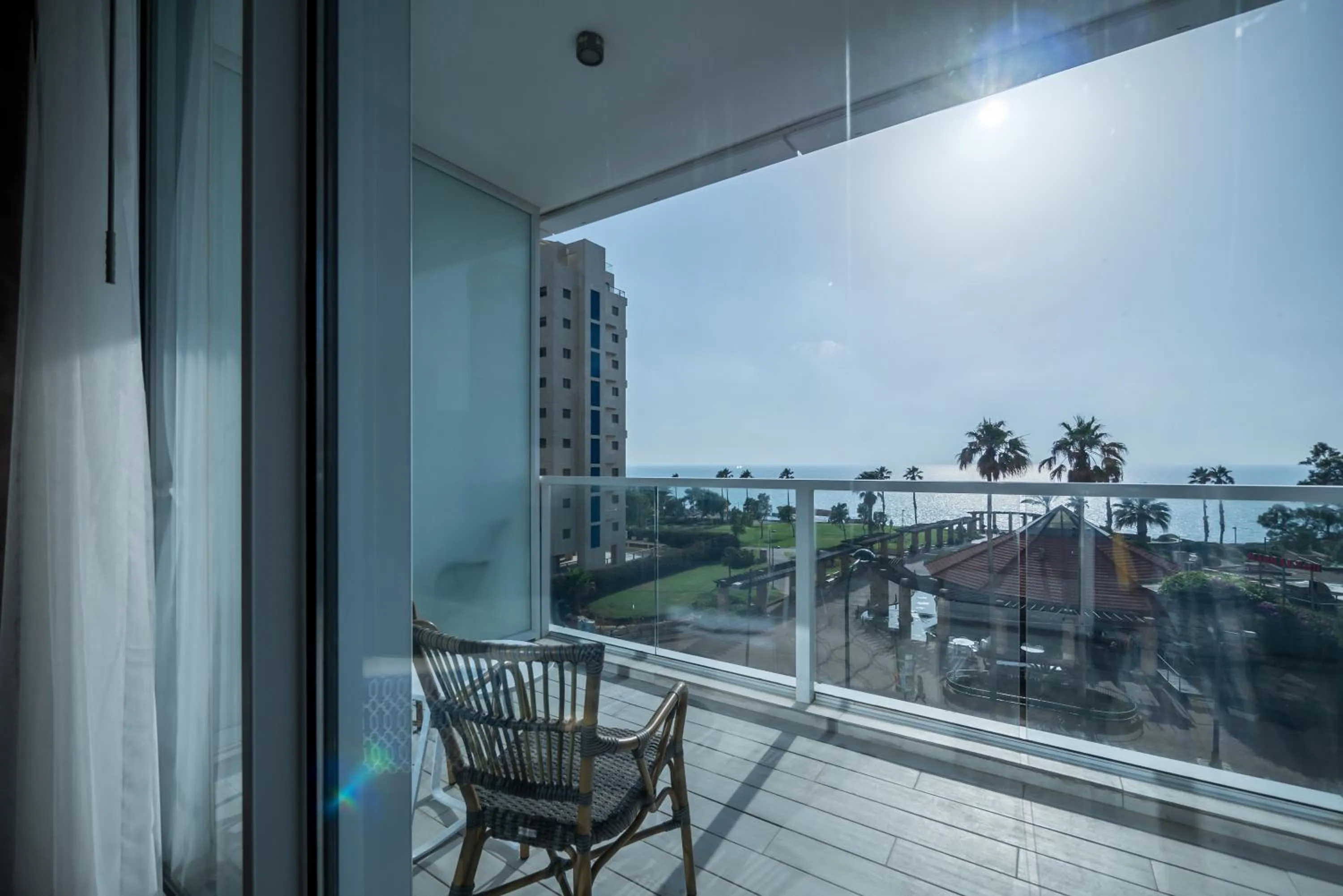 Balcony/Terrace in David Tower Hotel Netanya by Prima Hotels - 16 years Plus