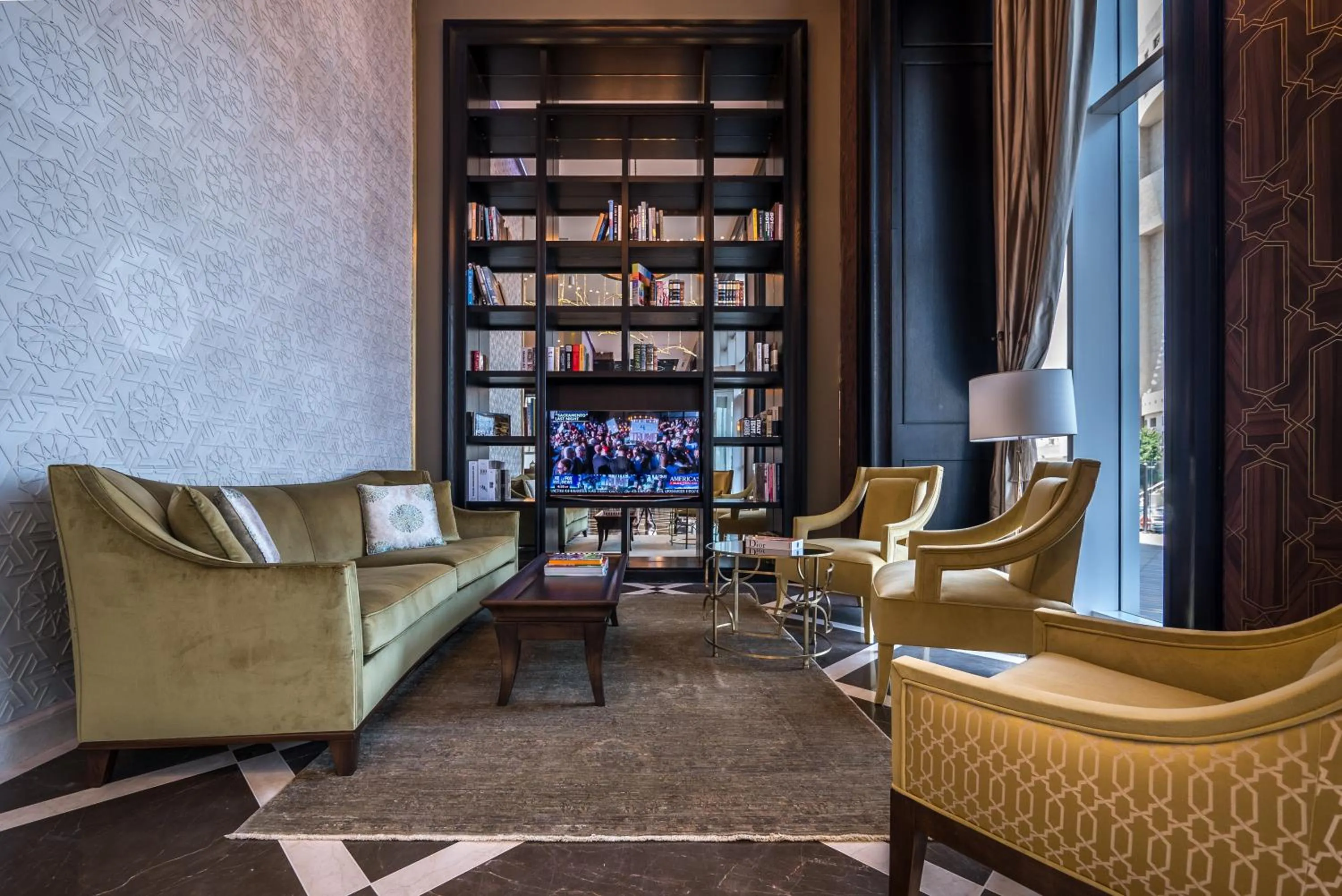 Communal lounge/ TV room in David Tower Hotel Netanya by Prima Hotels - 16 years Plus