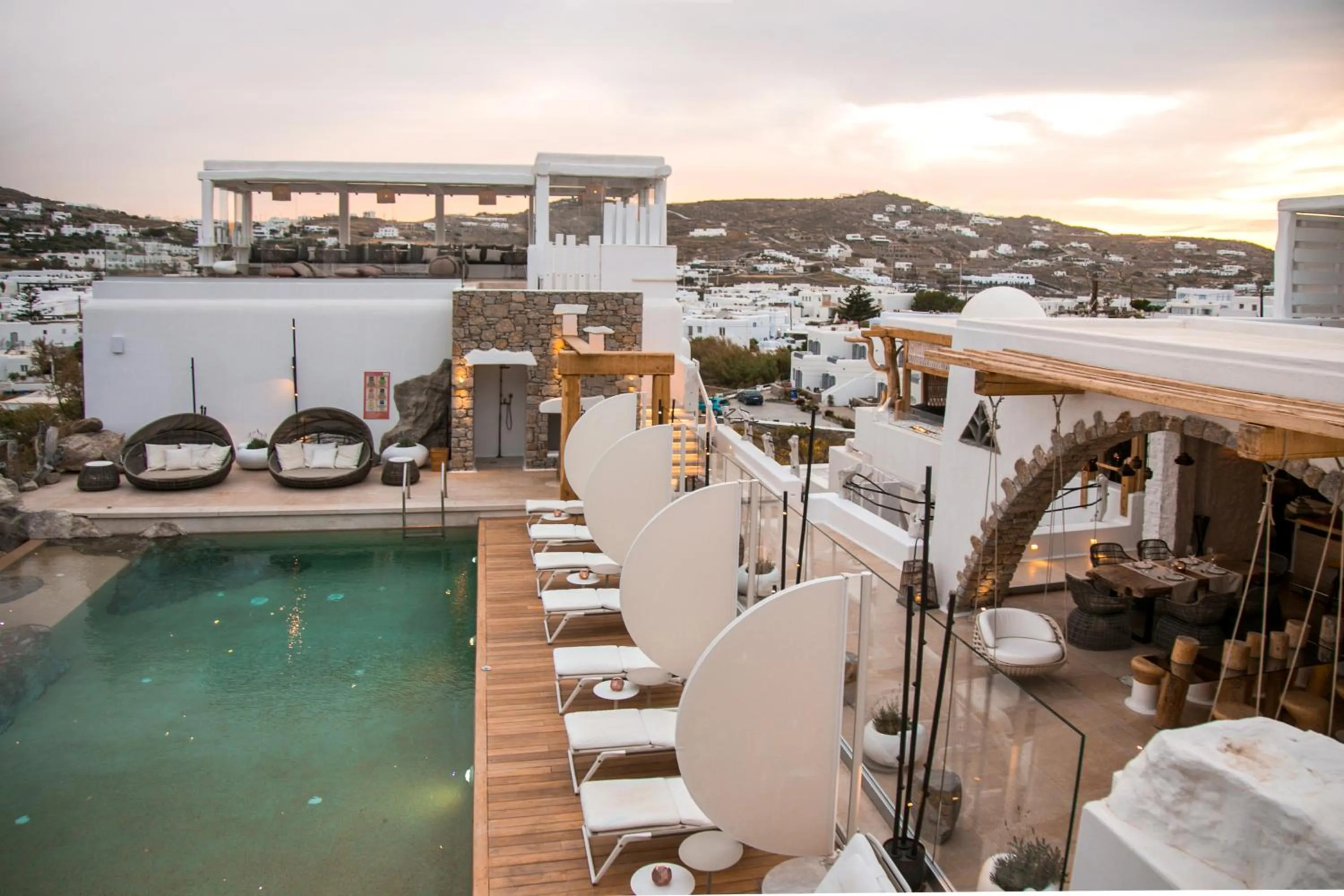 Pool view in Kove Mykonos - A Myconian Collection Hotel
