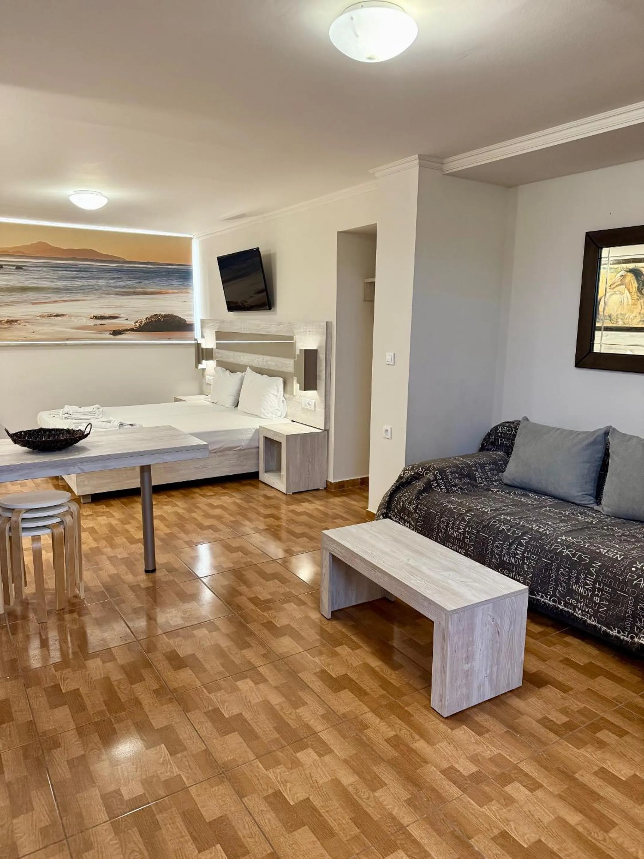 Living room in Paradise Apartments