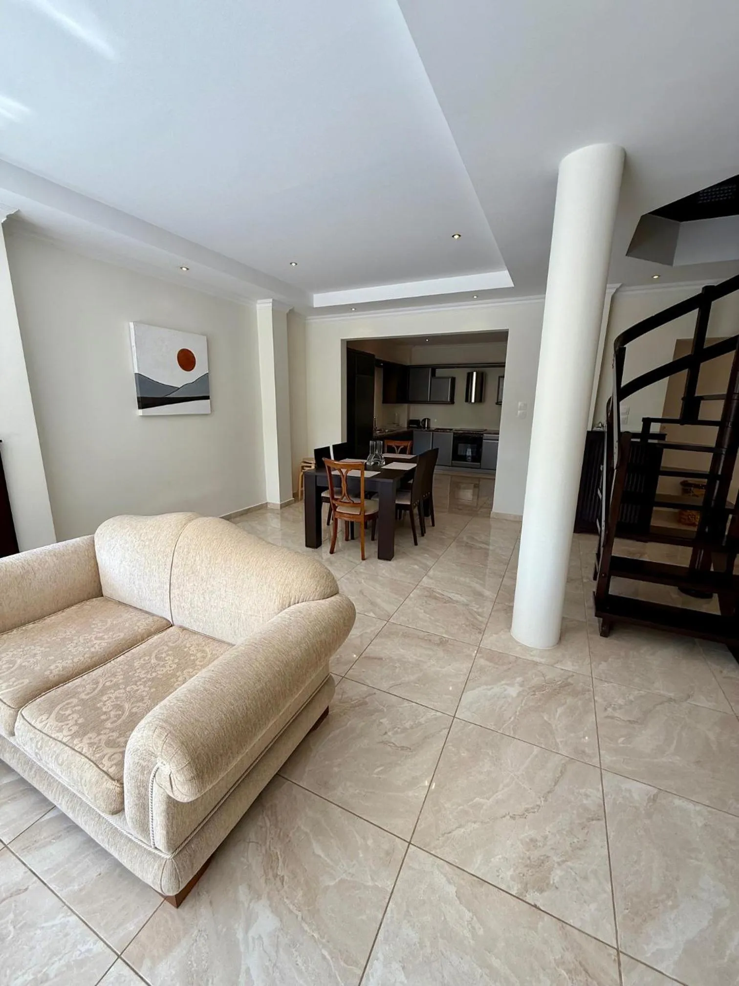 Living room in Paradise Apartments